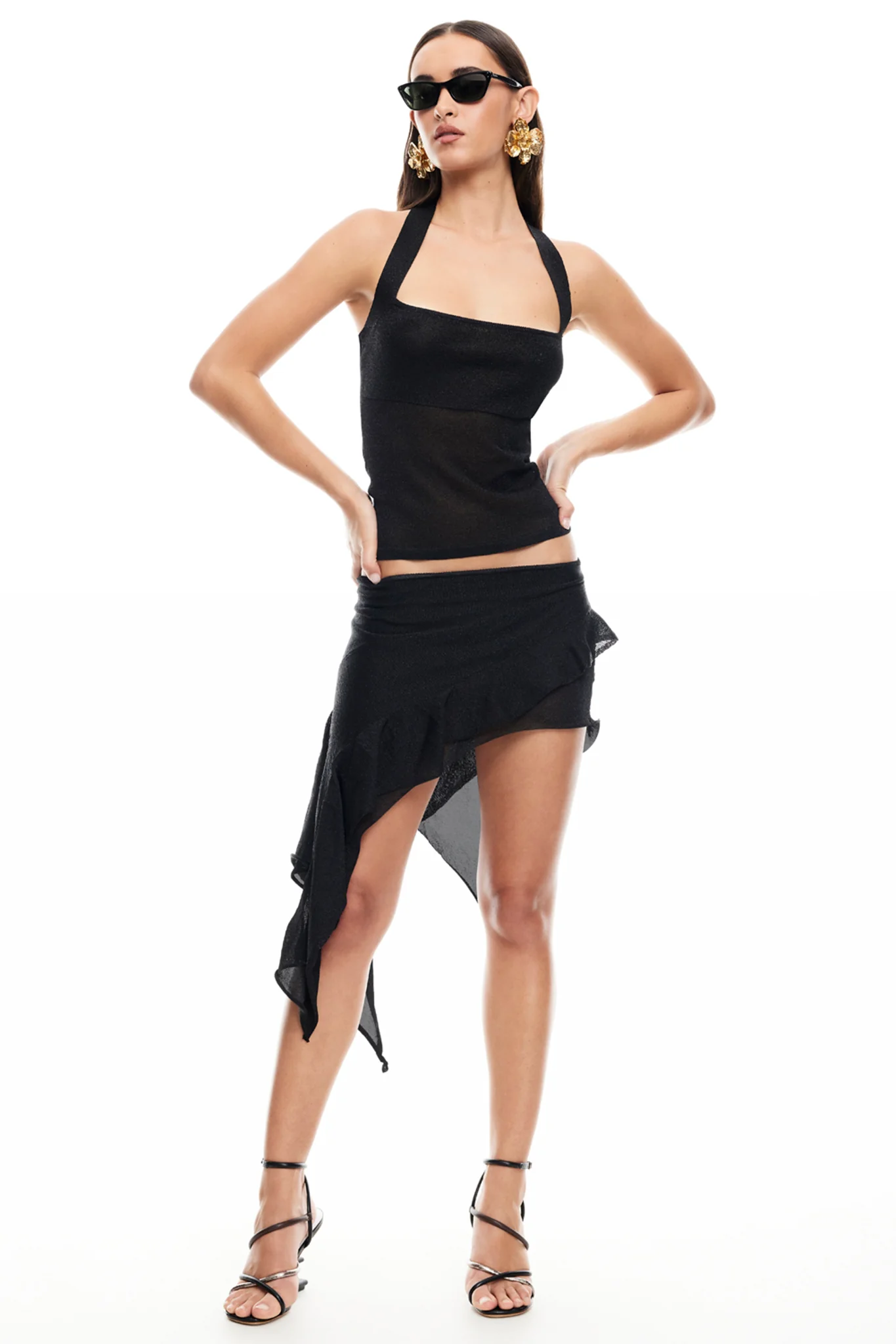 LIONESS Palisades Mini Skirt Onyx