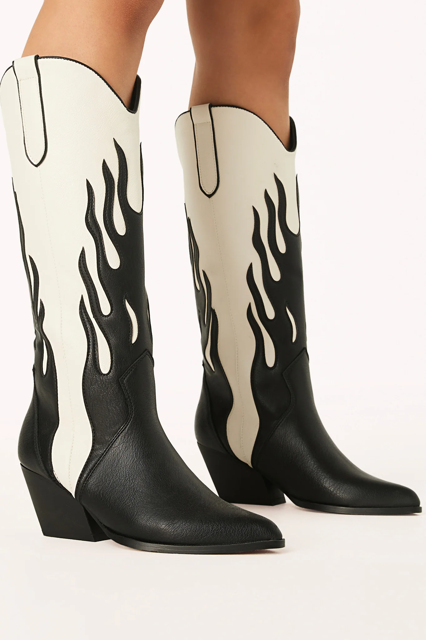 BiLLiNi Zarina Western Boots Black/Ivory