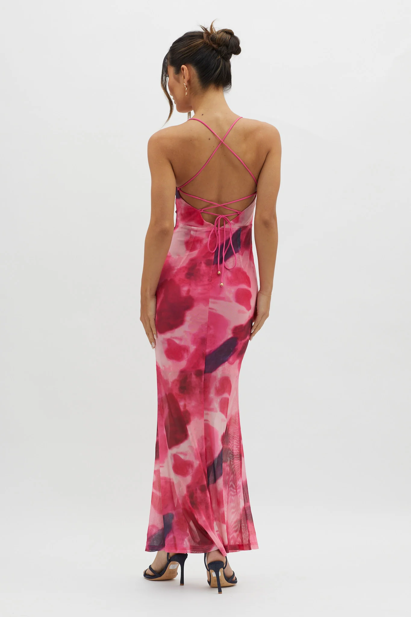 Letting Go Tie-Up Back Maxi Dress Red