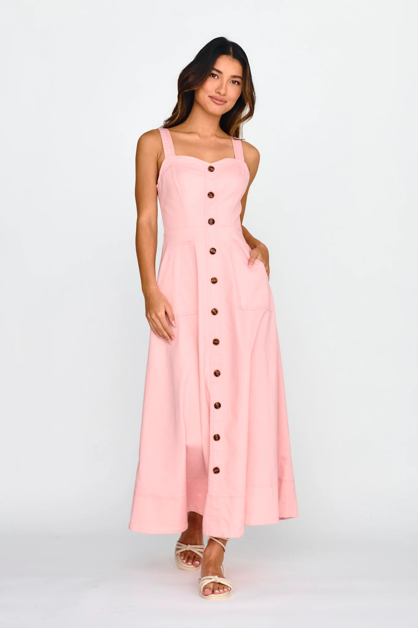 Laureen Pocket Maxi Dress Blush