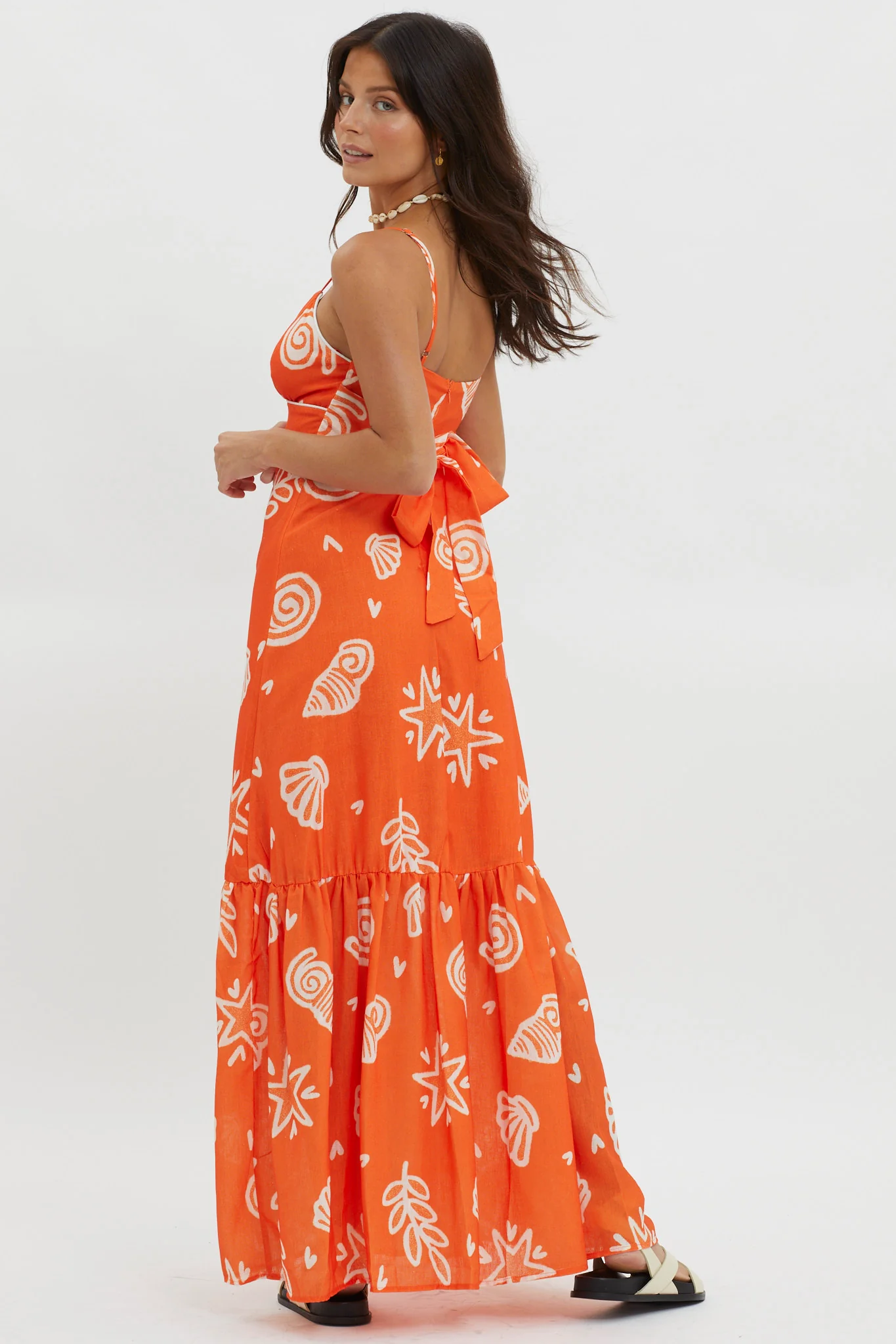 Later Days Cami Strap Maxi Dress Print Red