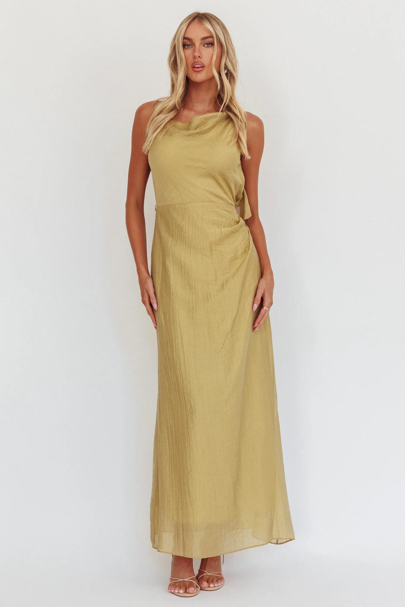 Soul Fires Ruffle Back Maxi Dress Hazel