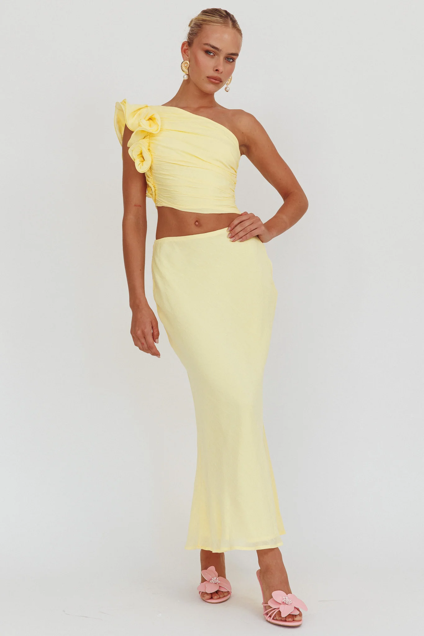 Deanna Maxi Skirt Lemon