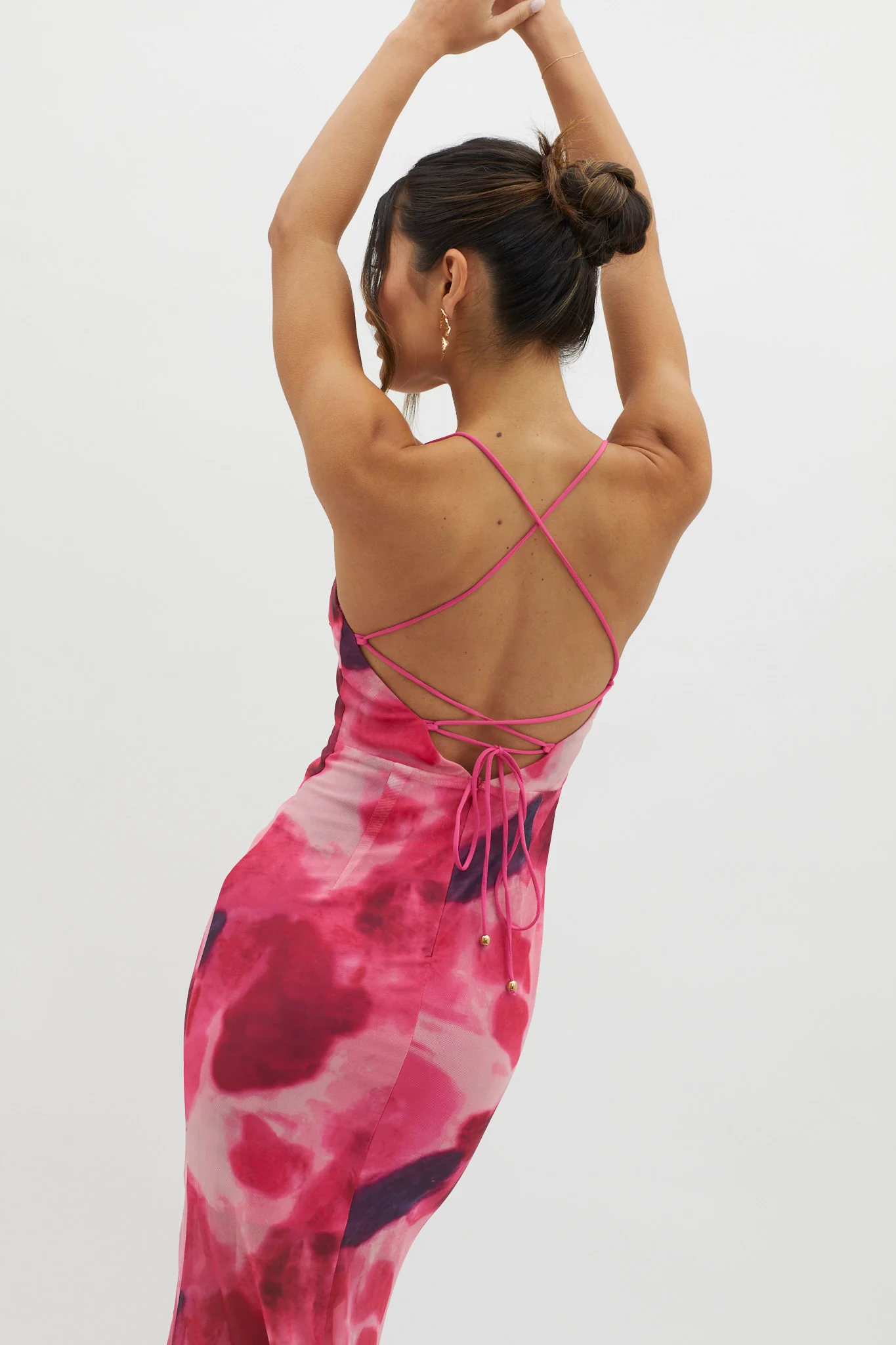 Letting Go Tie-Up Back Maxi Dress Red