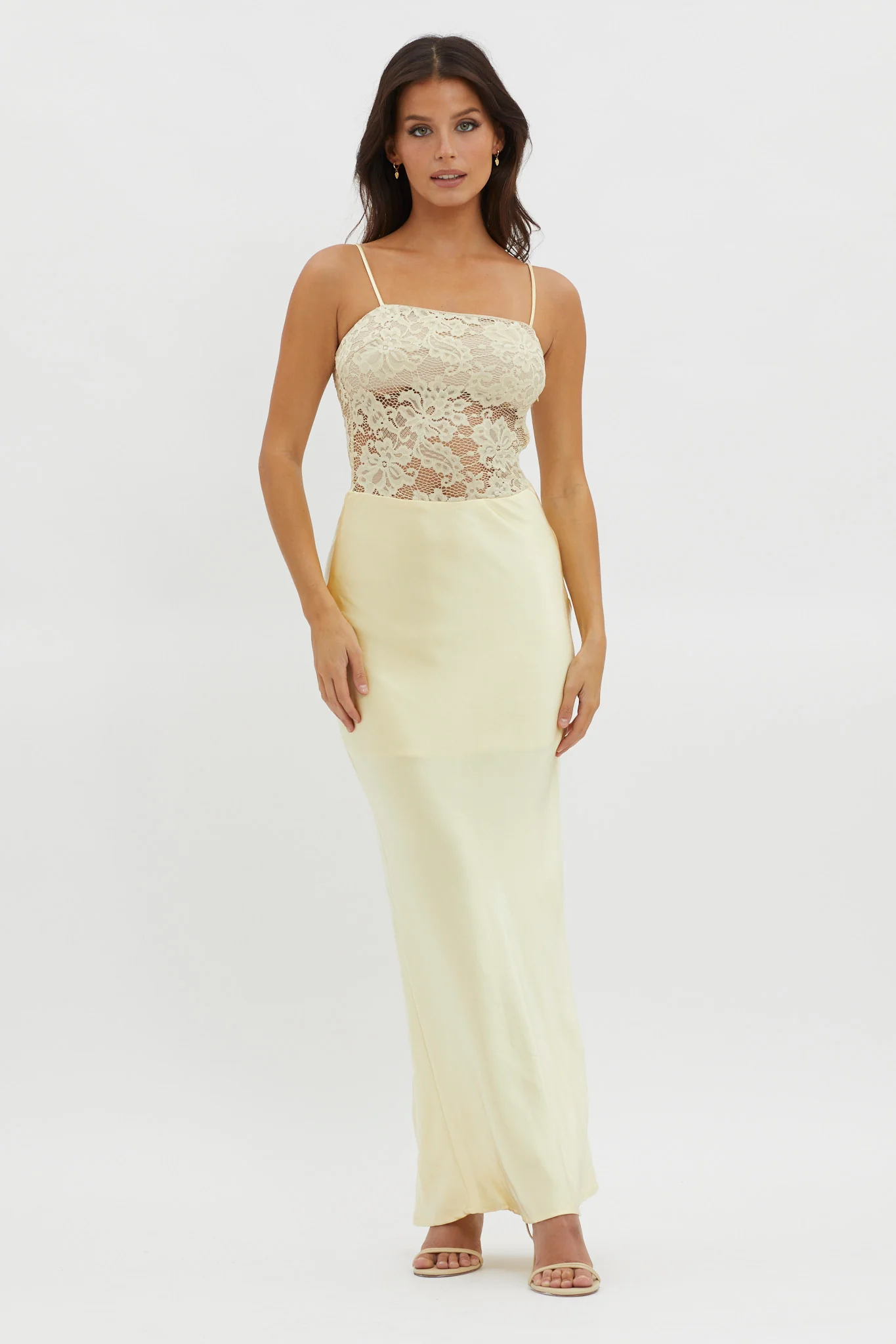 Moon Magic Floral Bodice Dress Lemon