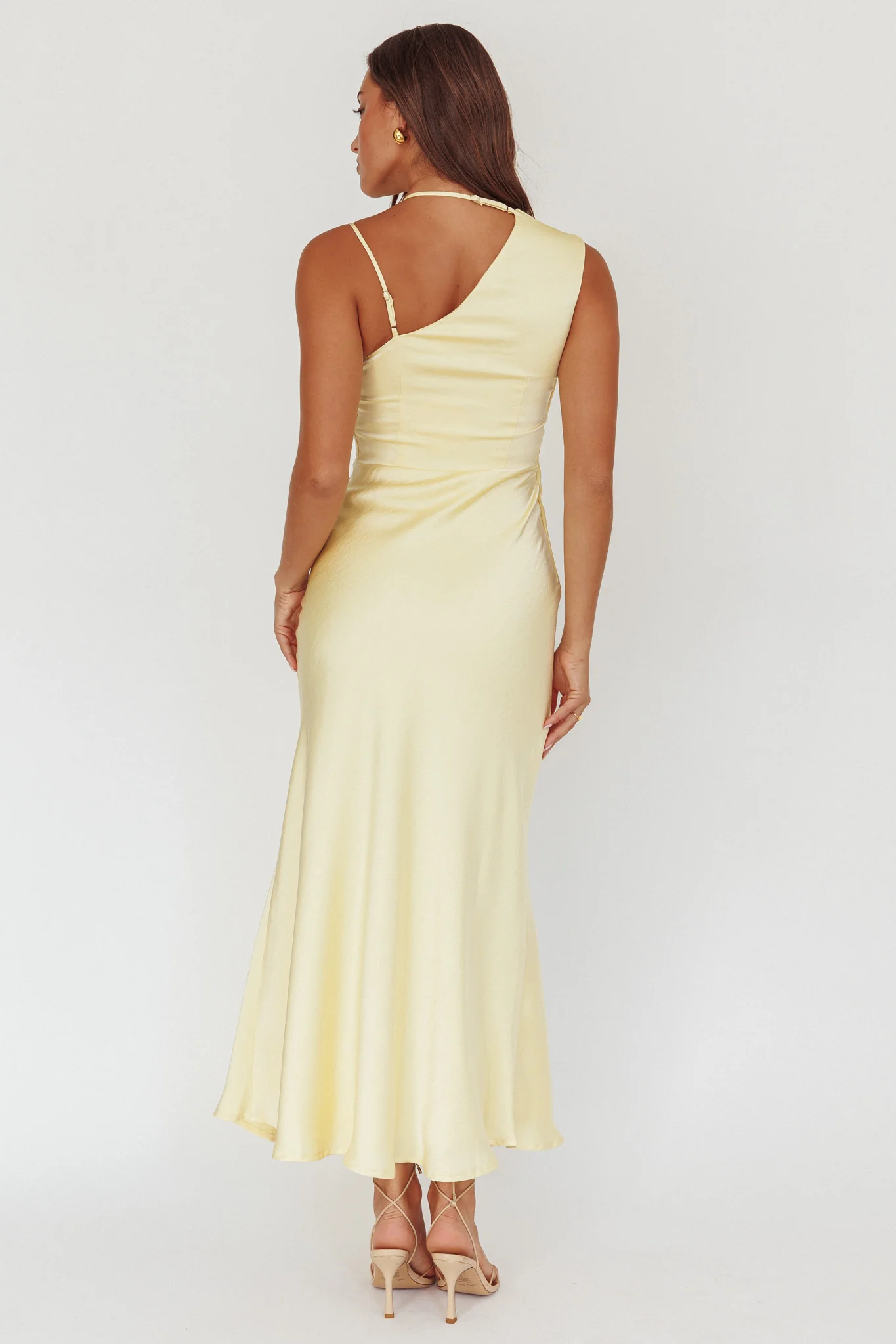 Eros Asymmetric Cowl Neck Maxi Dress Butter
