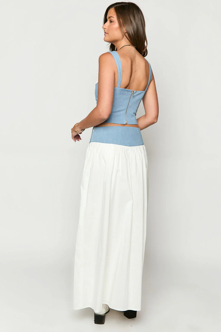 Mystic White Maxi Skirt