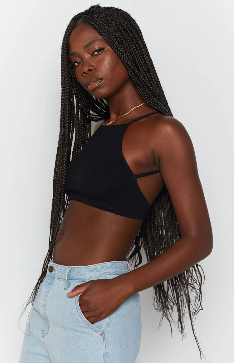 Wonderland Crop Top Black