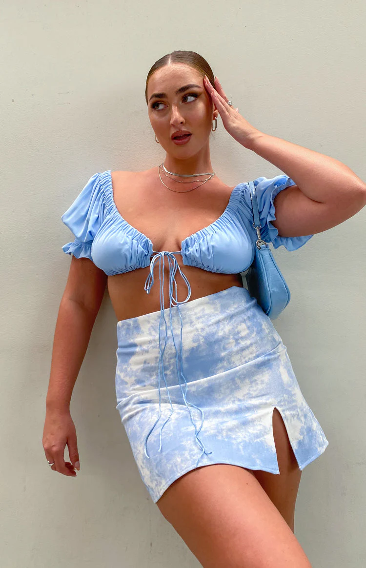 Alannah Crop Top Pastel Blue