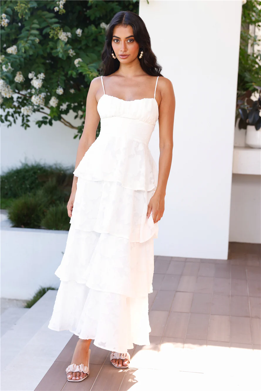 Thriving Now Maxi Dress White