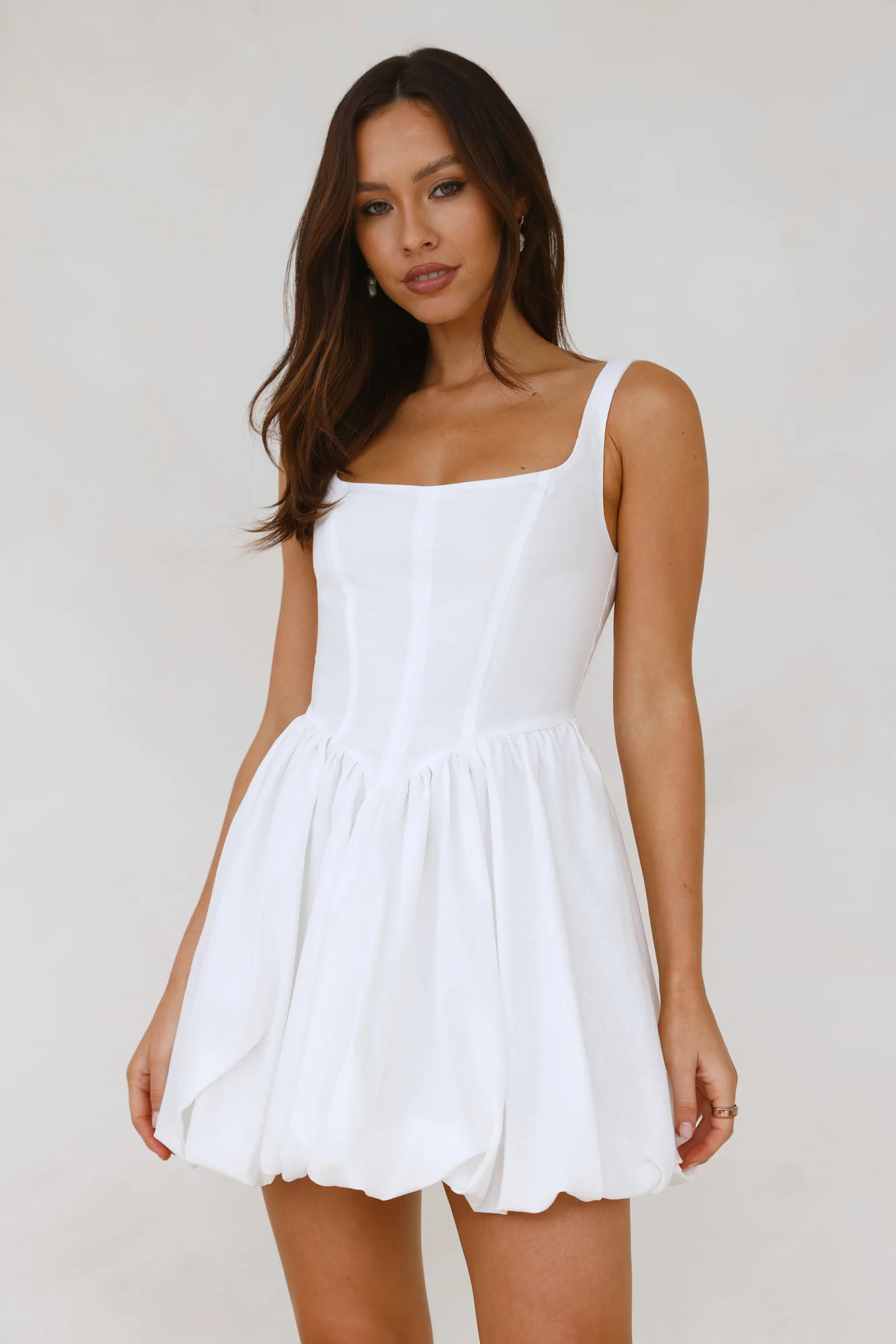 Volume Please Mini Dress White
