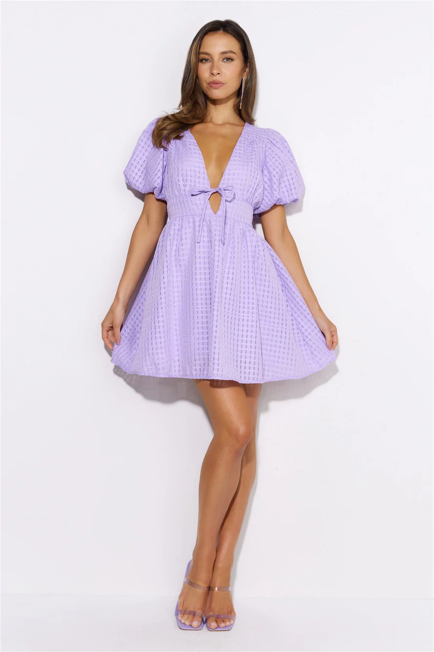 Flowers For You Mini Dress Lilac