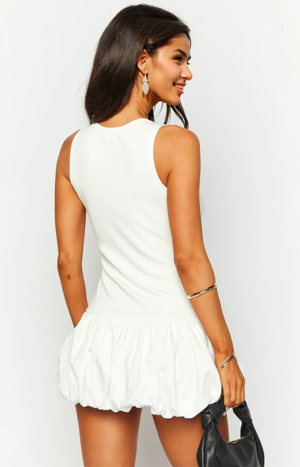 Stiles White Bubble Mini Dress
