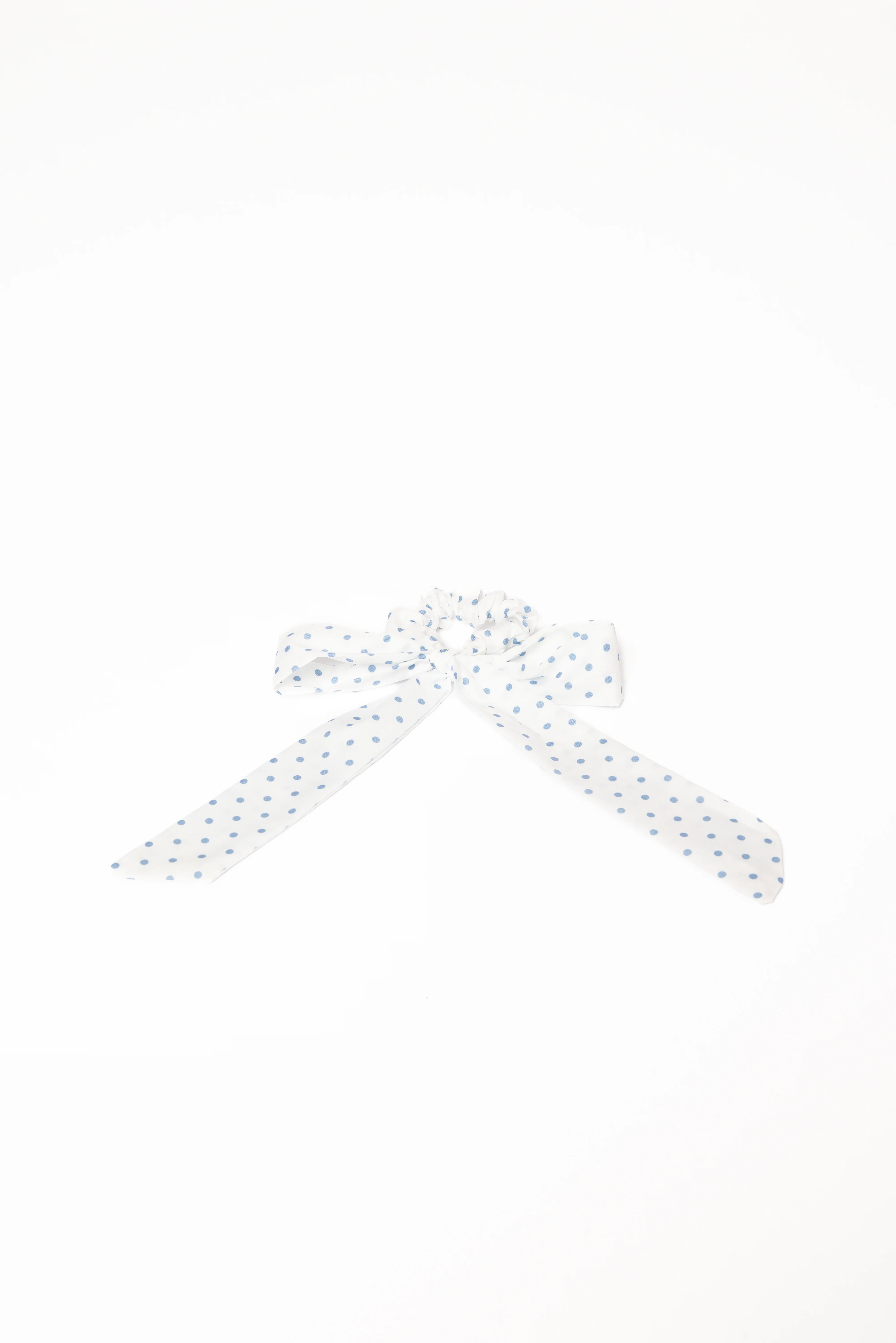 Cass Bow Scrunchie - White