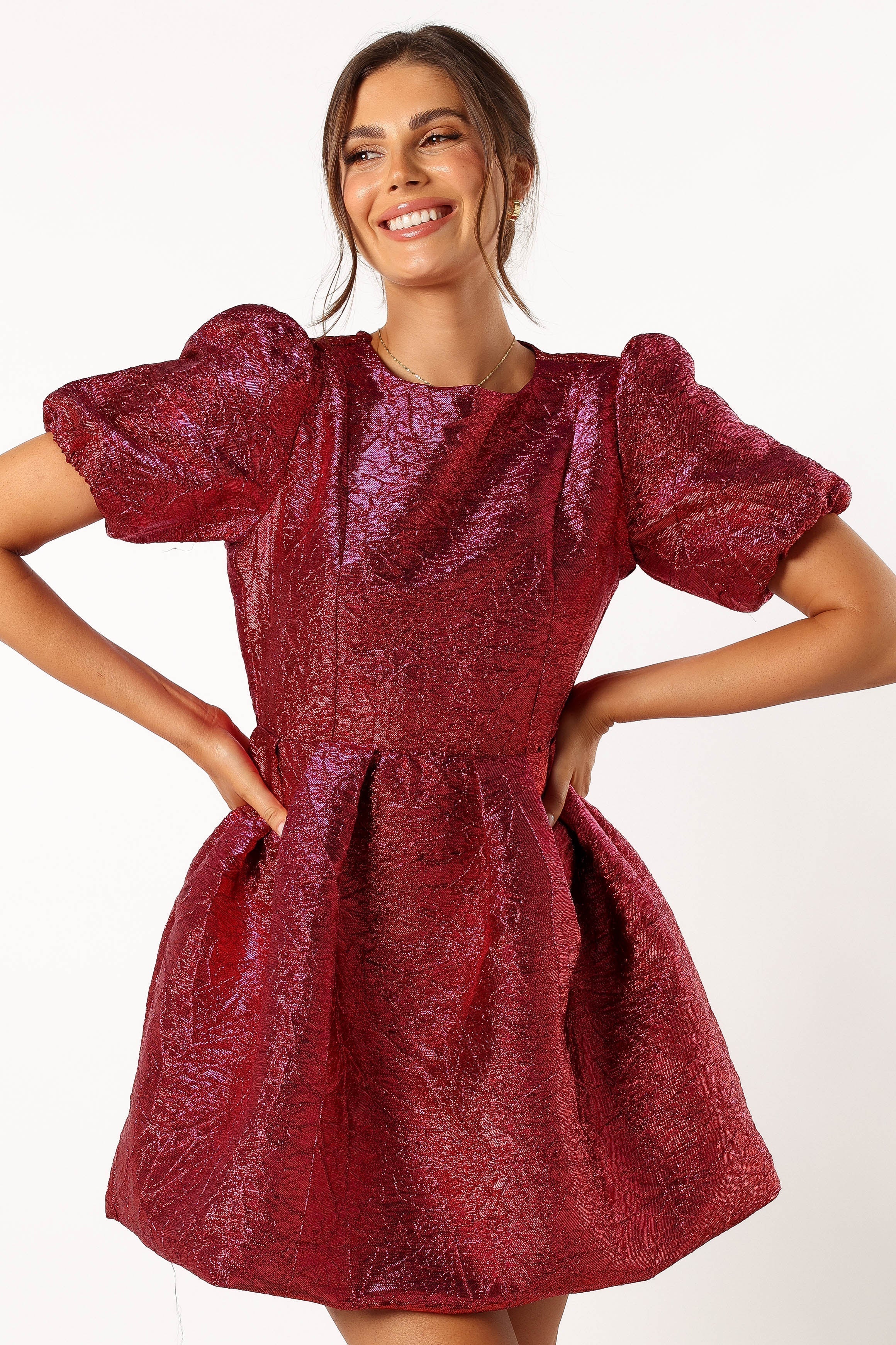 Jadore Mini Dress - Red Magenta