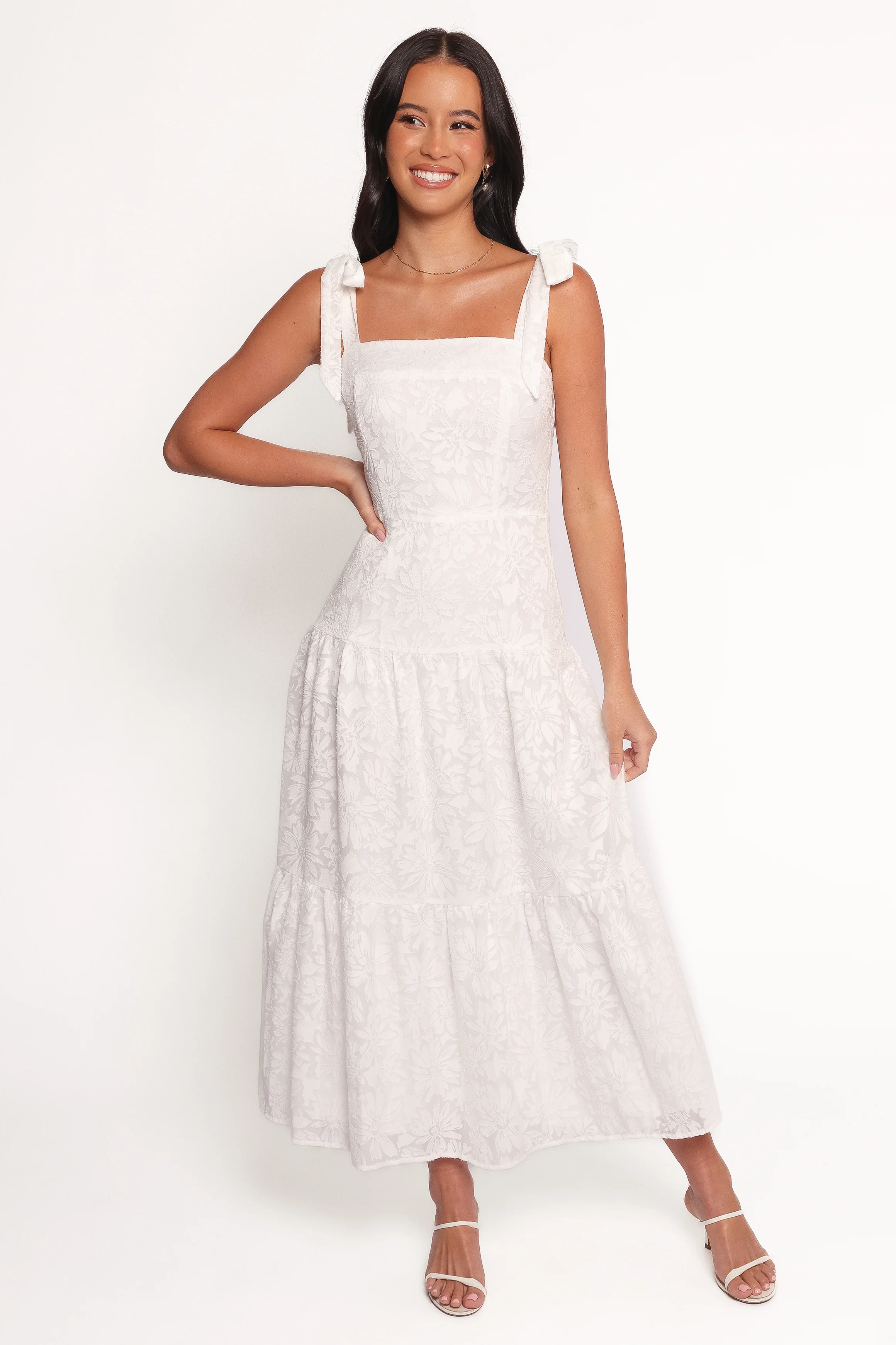Lavinia Maxi Dress - White Floral