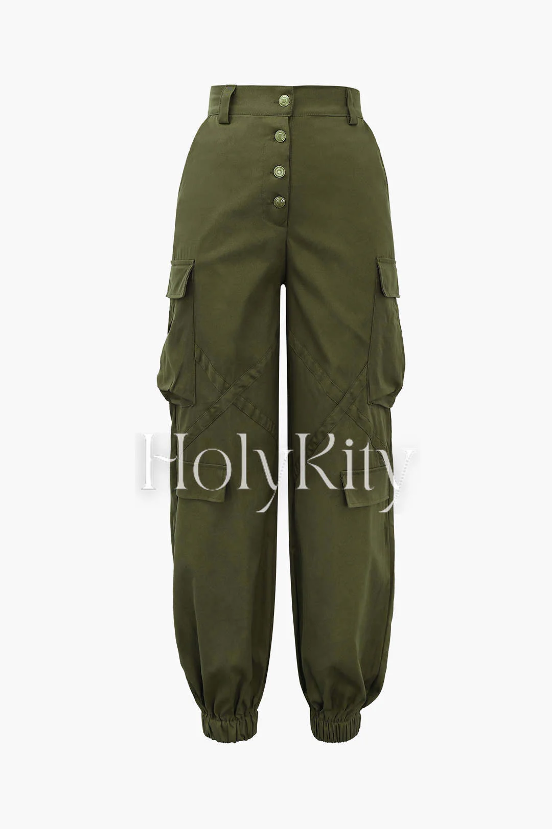 Flap Pocket Cuffed Cargo Pants