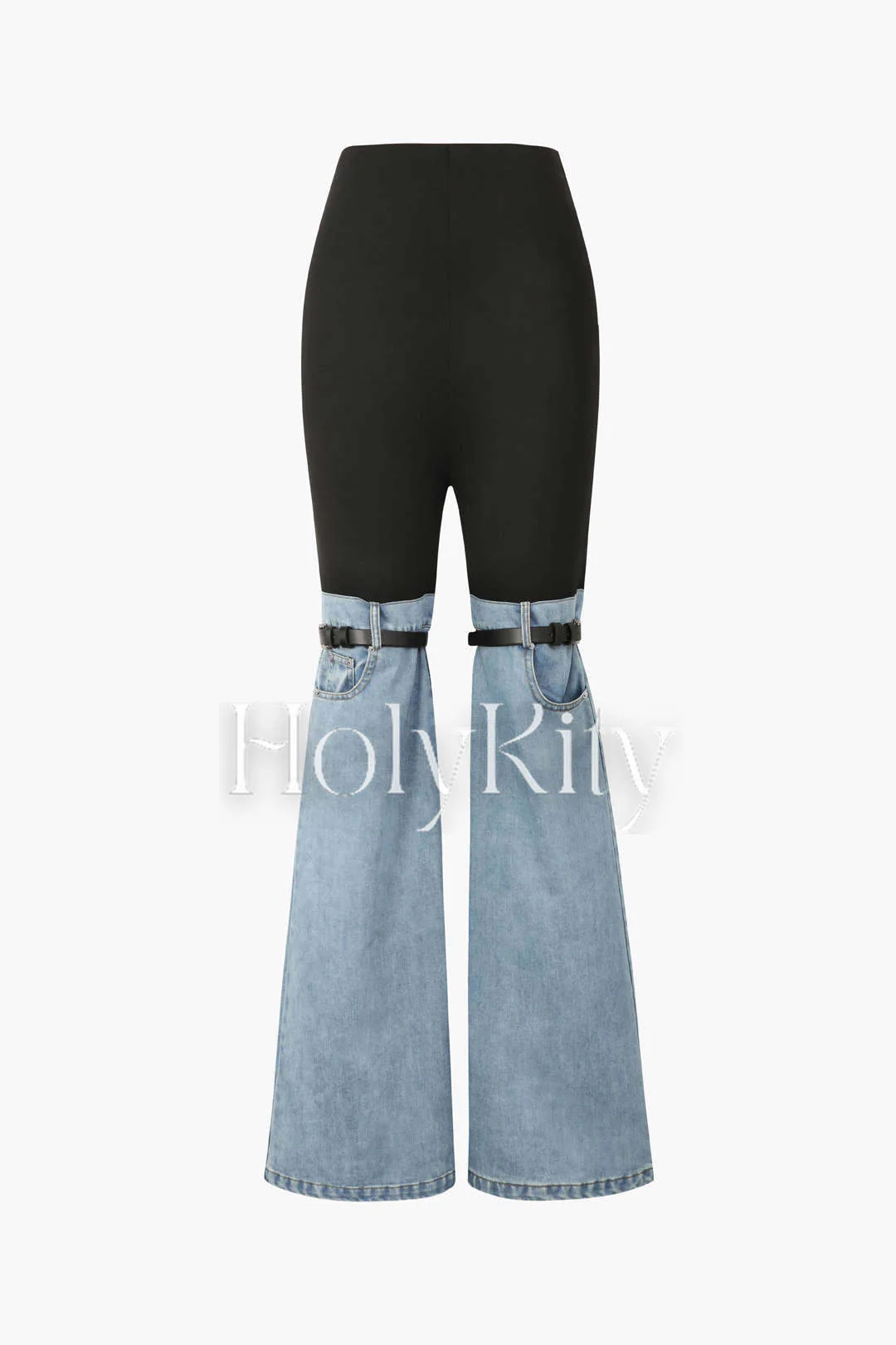Denim Hybrid Flared Pants