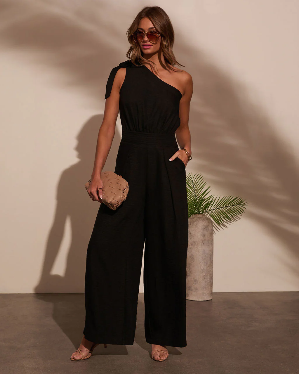 Relax & Repeat One Shoulder Jumpsuit