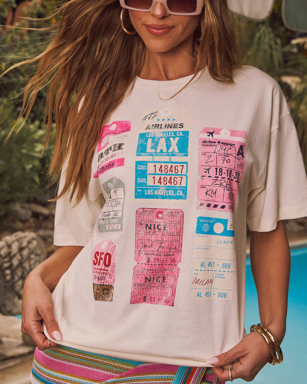 Travel Ticker Short Sleeve Graphic Tee