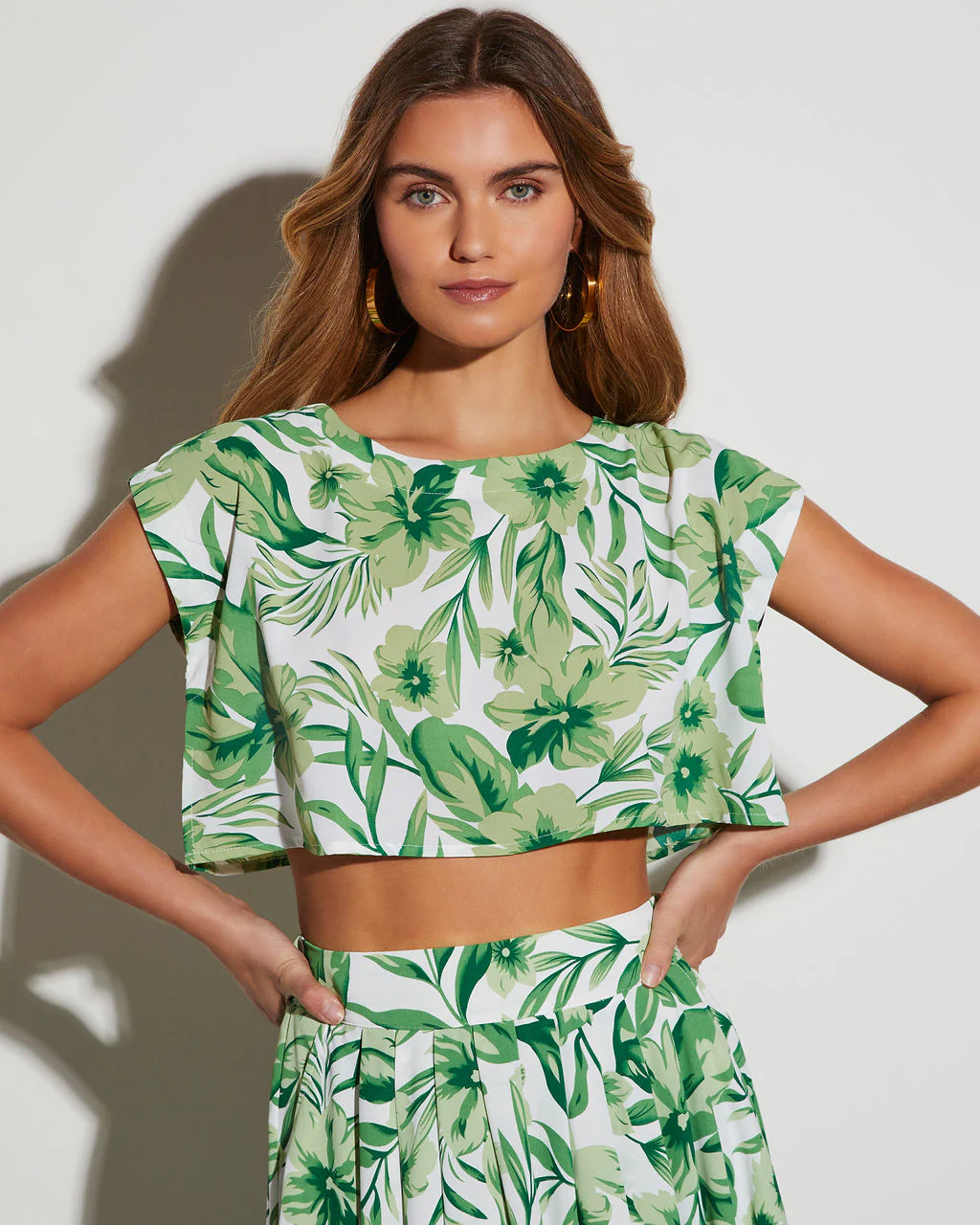 Summer Obsession Tropical Print Crop Top
