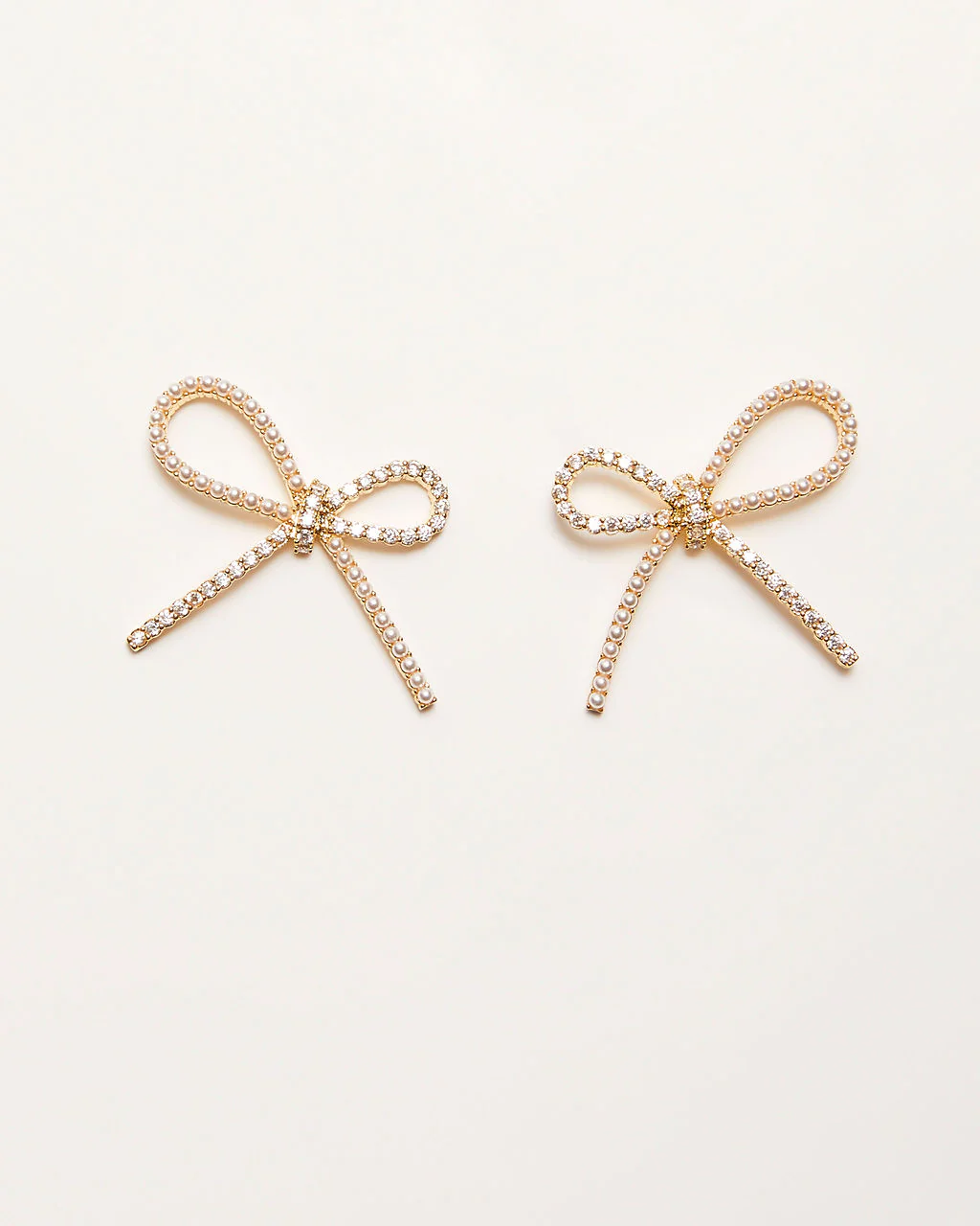 Tova Rhinestone Bow Stud Earrings