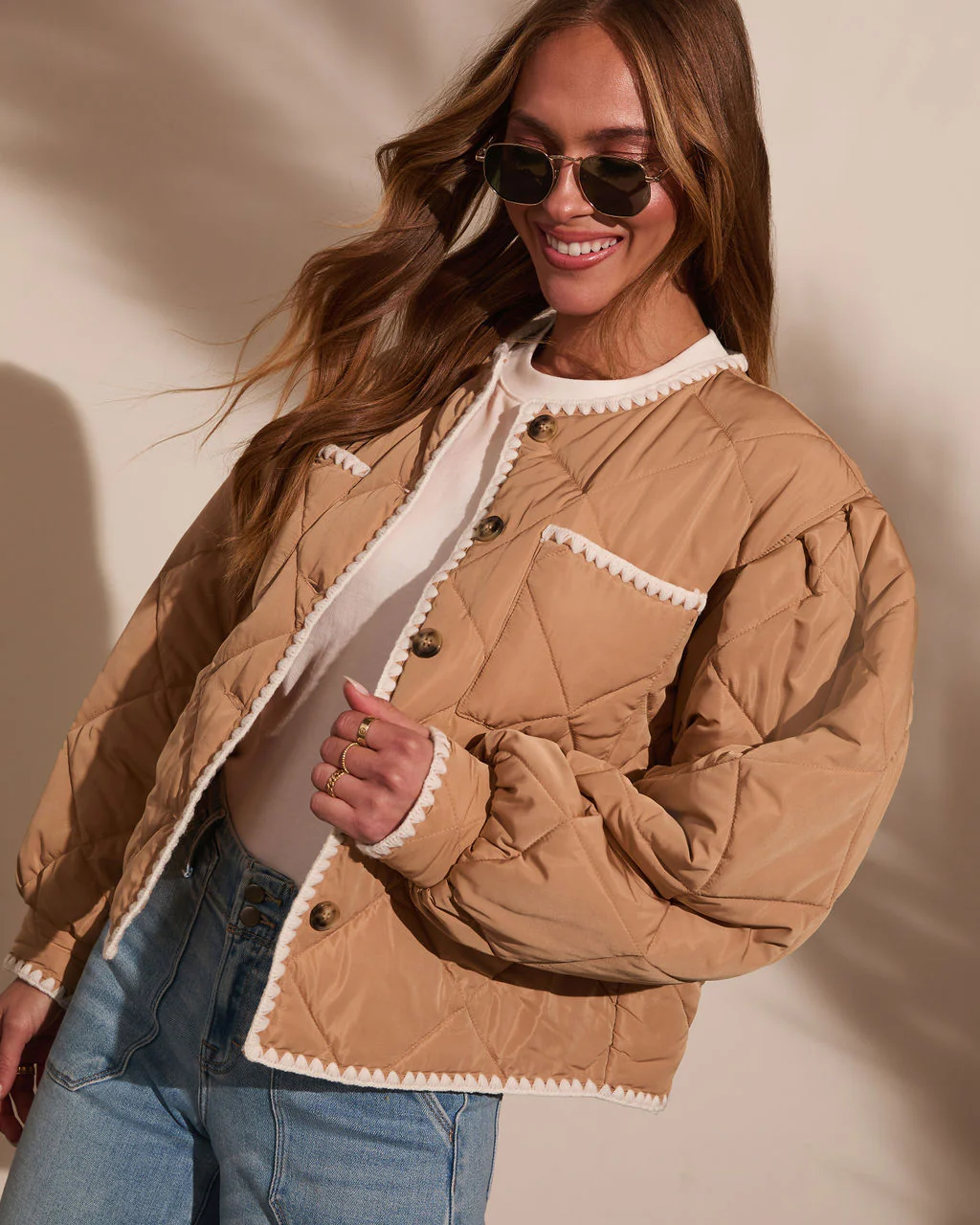 Jocey Quilted Embroidered Jacket