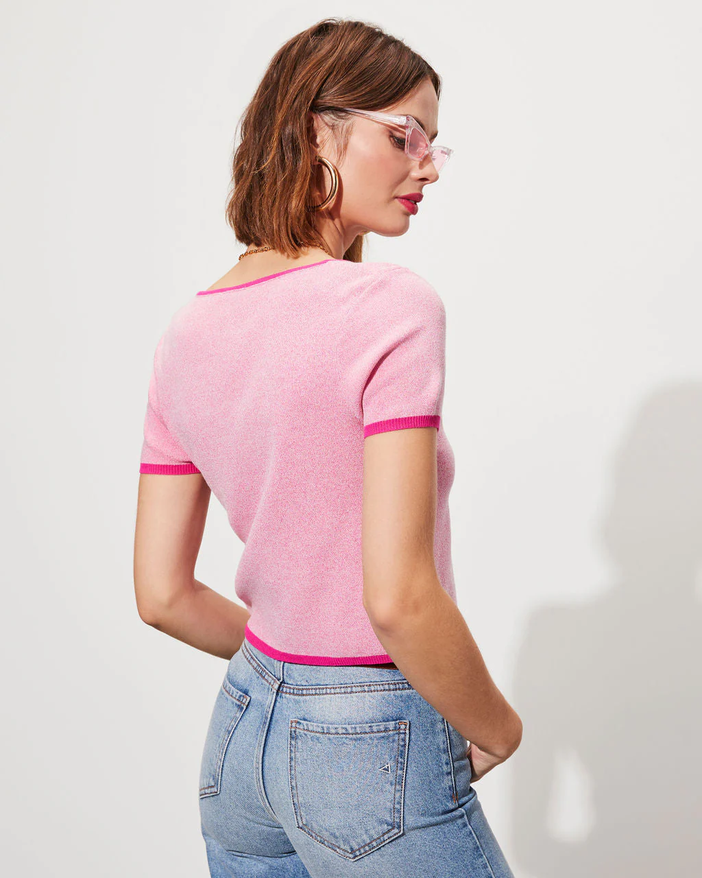 Visalia Tie Front Cropped Cardigan