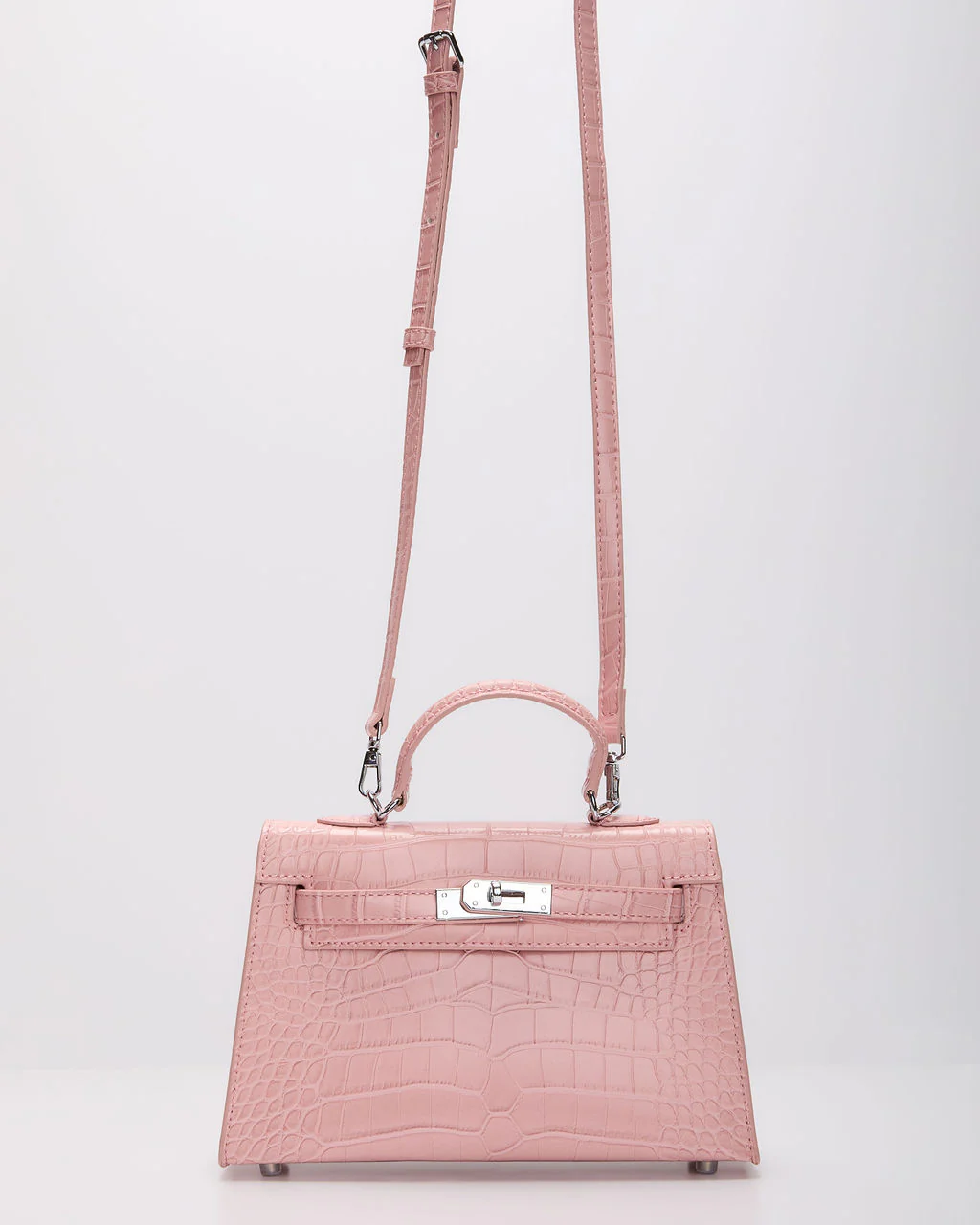 Giorgia Croc Embossed Top Handle Bag