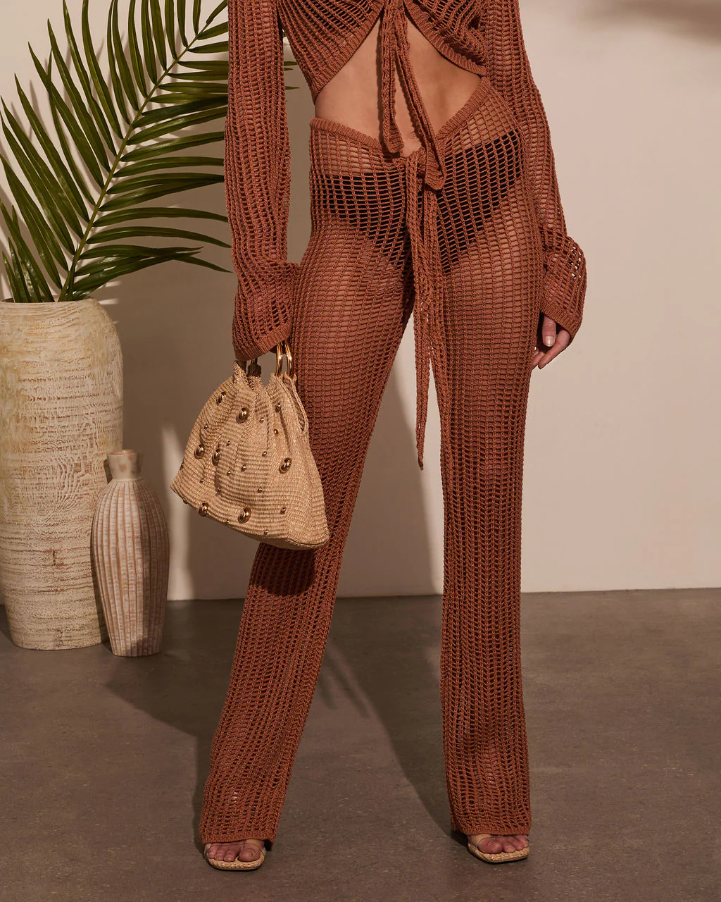 Gabi Crochet Drawstring Cover Up Pants