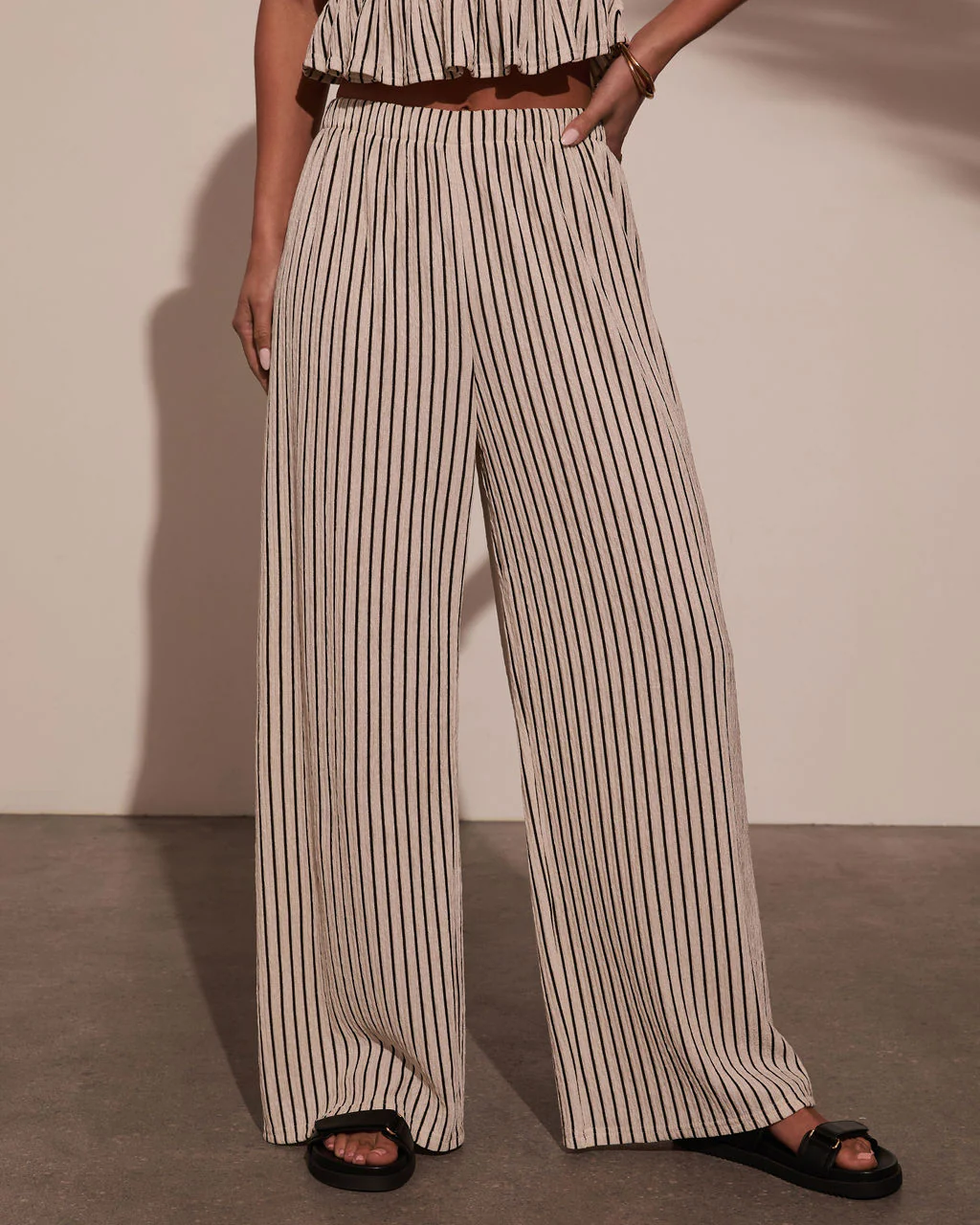 Mystic Wanderer Striped Wide Leg Pants