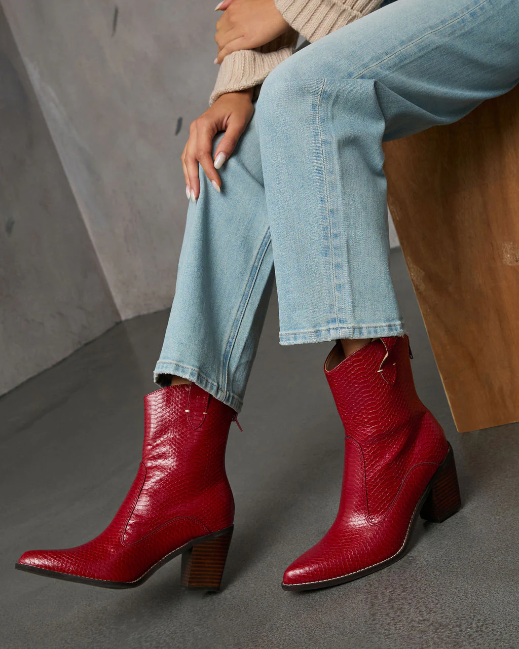 Moonlight Stroll Western Leather Bootie