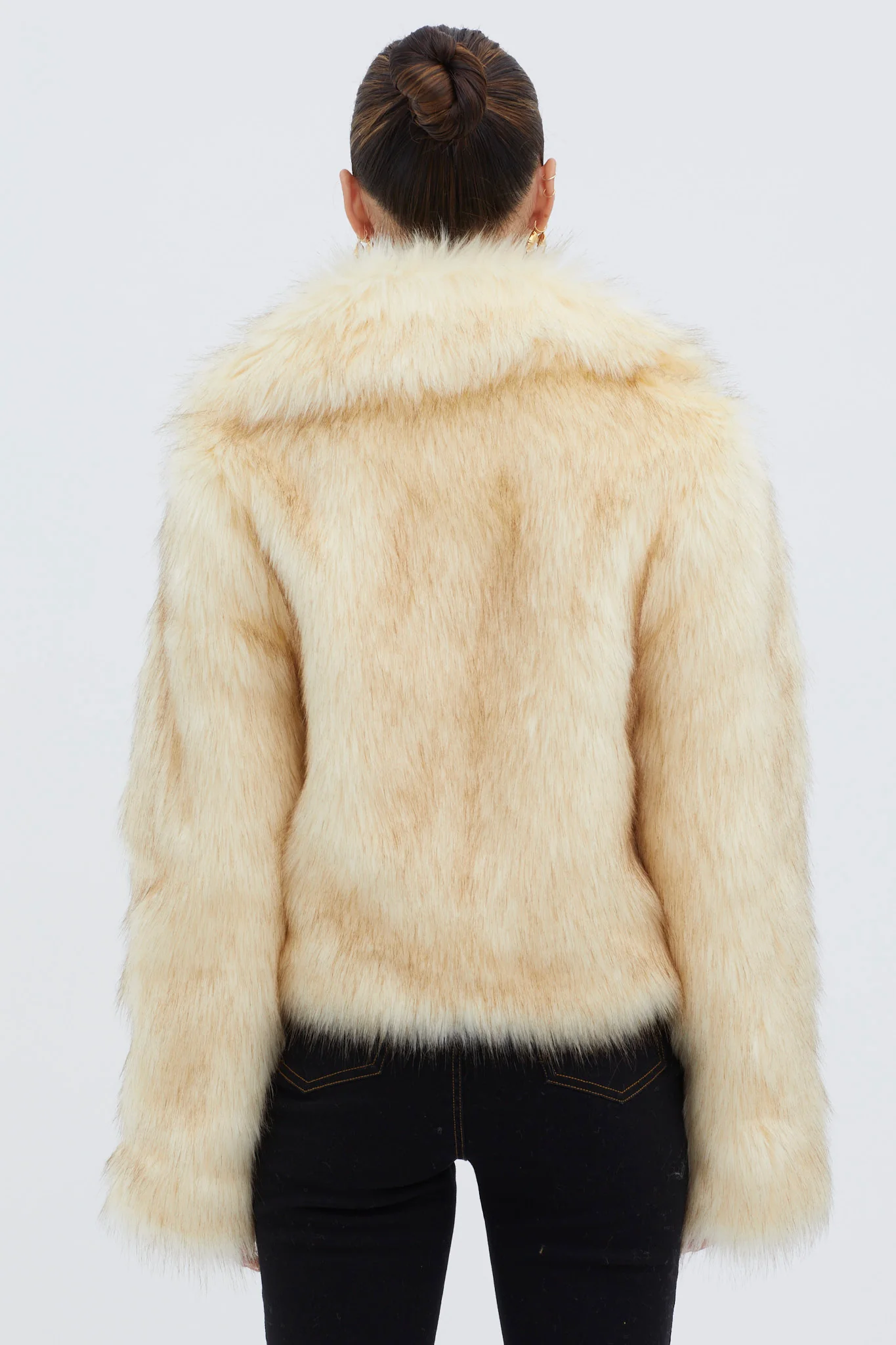 Nordic Faux Fur Collared Jacket Cream