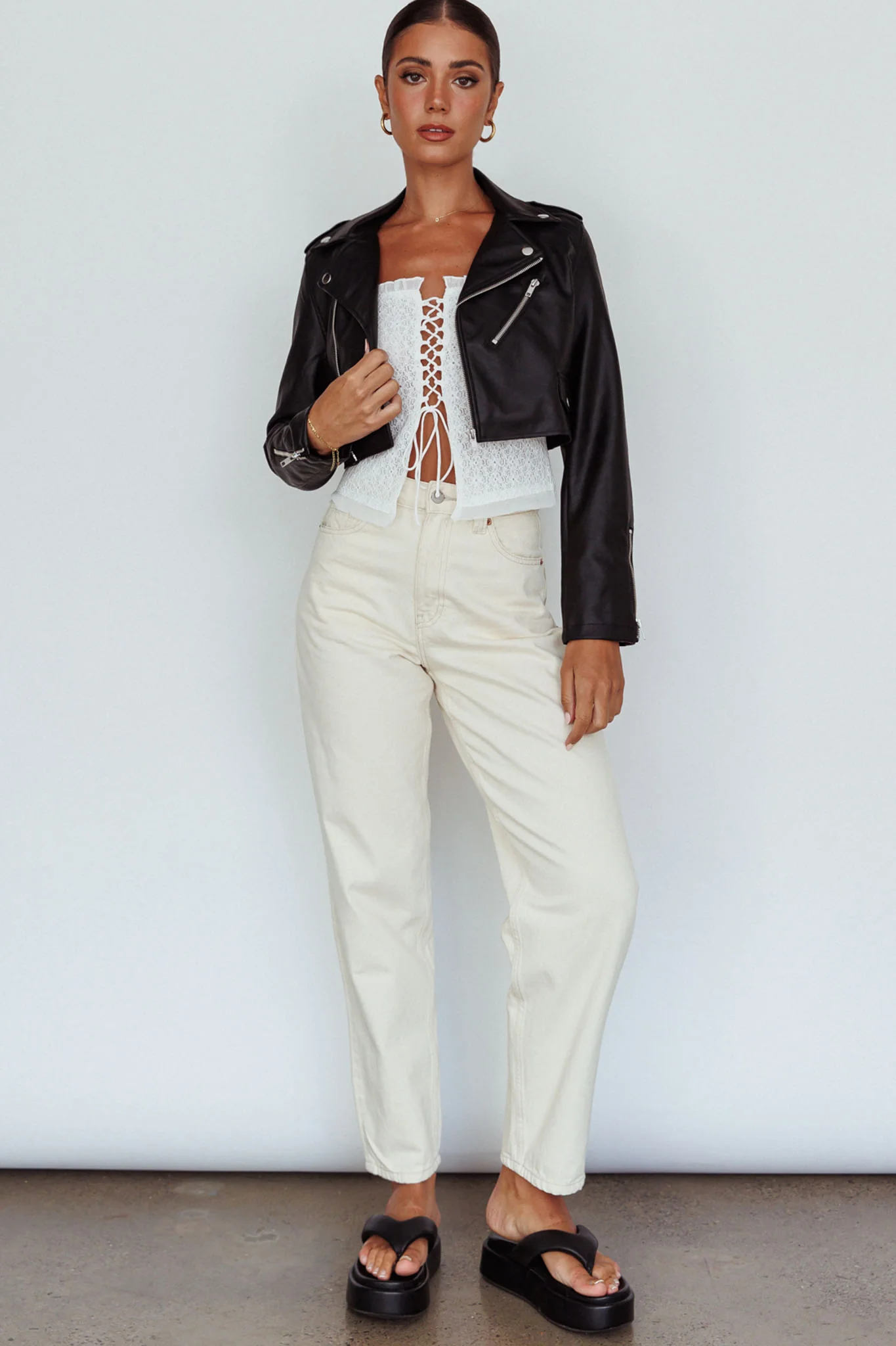 Toulouse Faux Leather Jacket Black