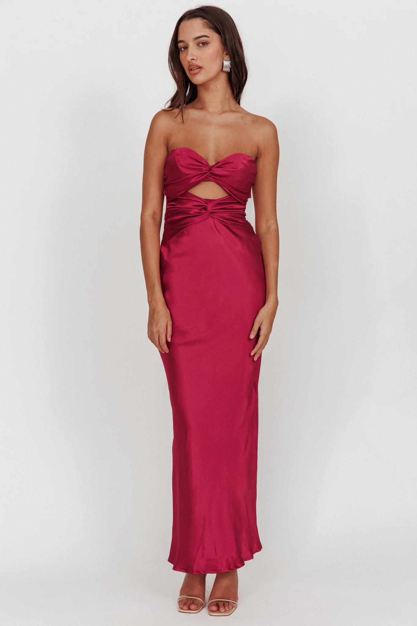 Good Impression Double Twist Maxi Dress Plum