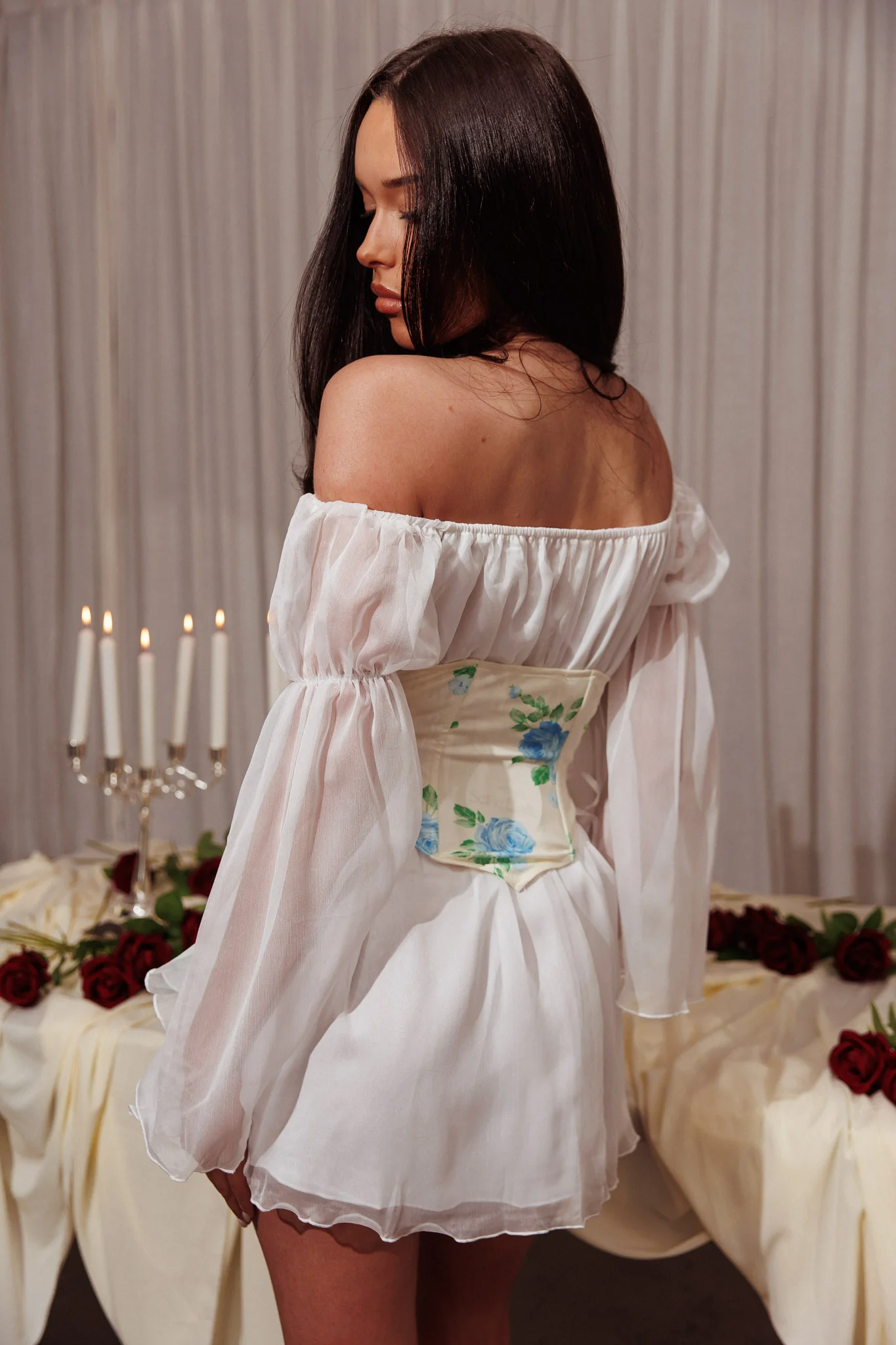 Renaissance Corset Mini Dress White