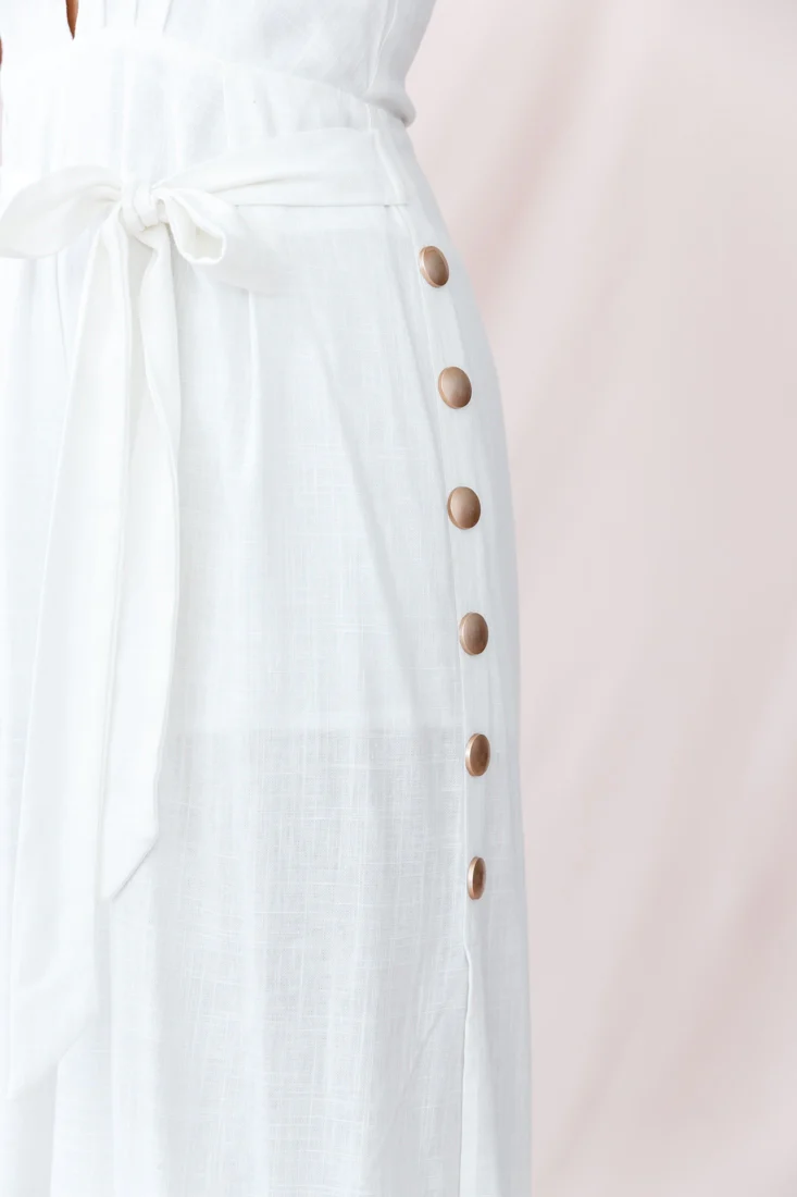 Aruba Wide Leg Halterneck Jumpsuit White