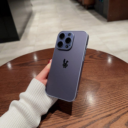 Cute Rabbit Matte iPhone case with Camera Protector