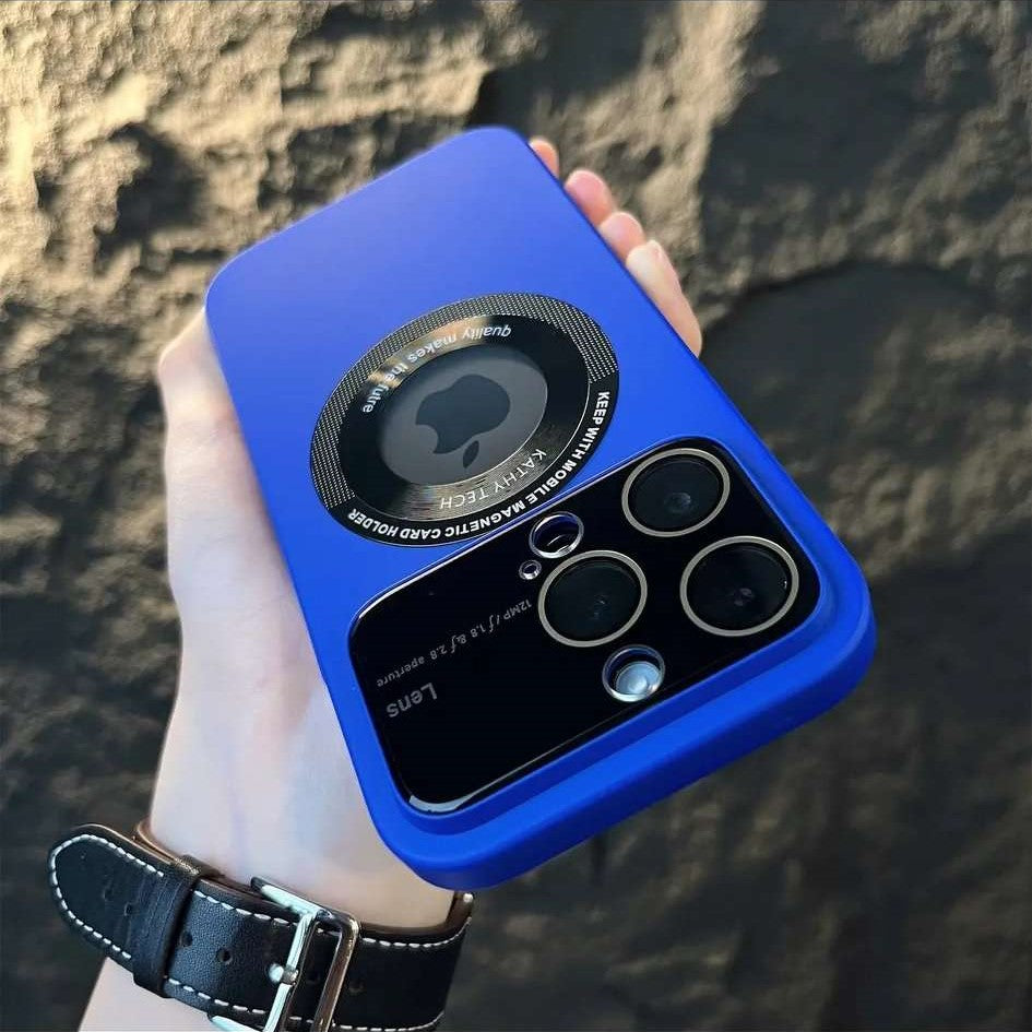 Matte Magsafing iphone case with big window camera protector