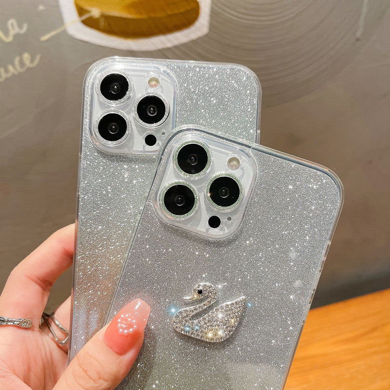 Beautiful Swan Sparkling Gradient iPhone case