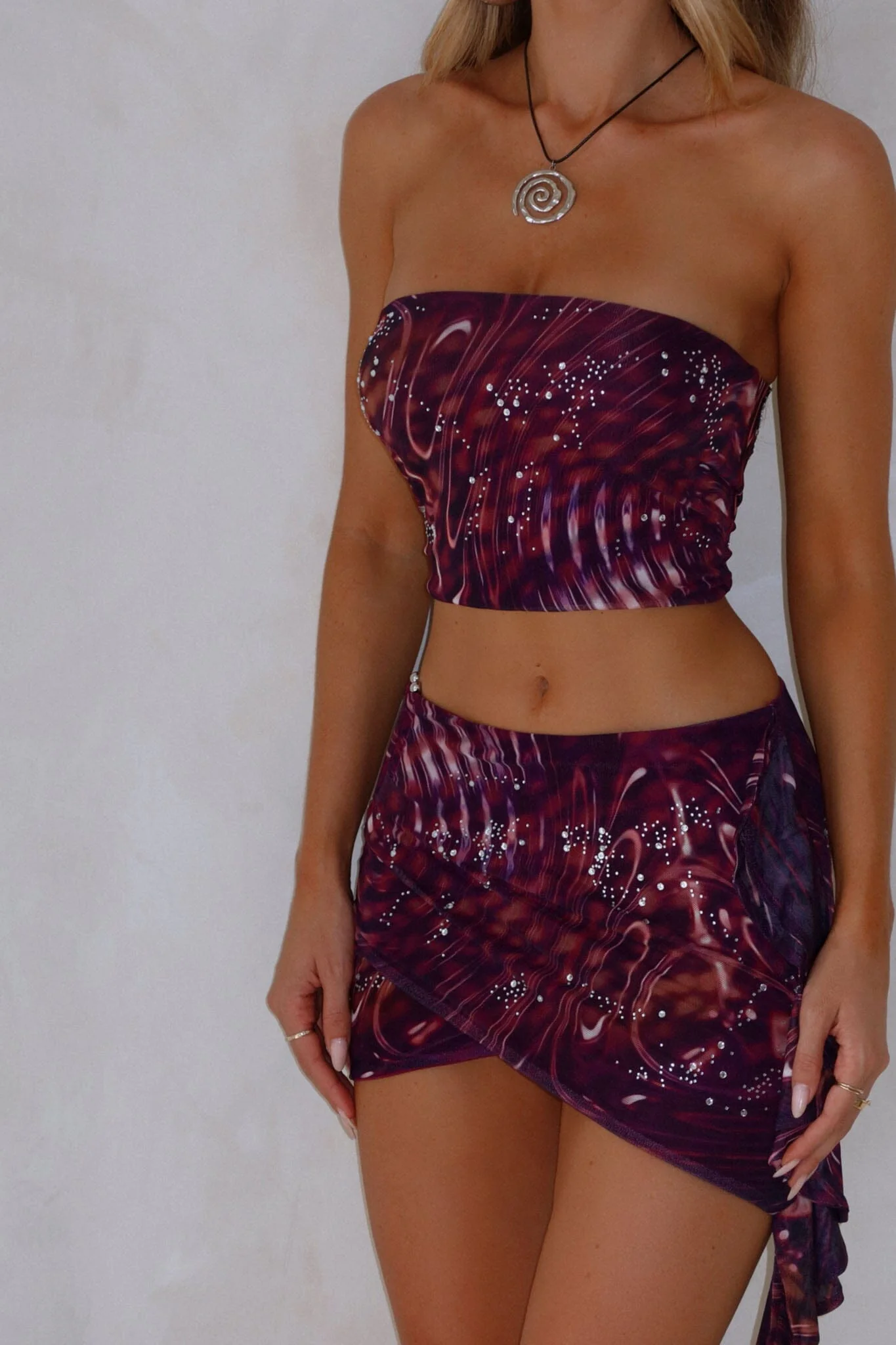 EDEN BOOB TUBE TOP COSMIC CHROME