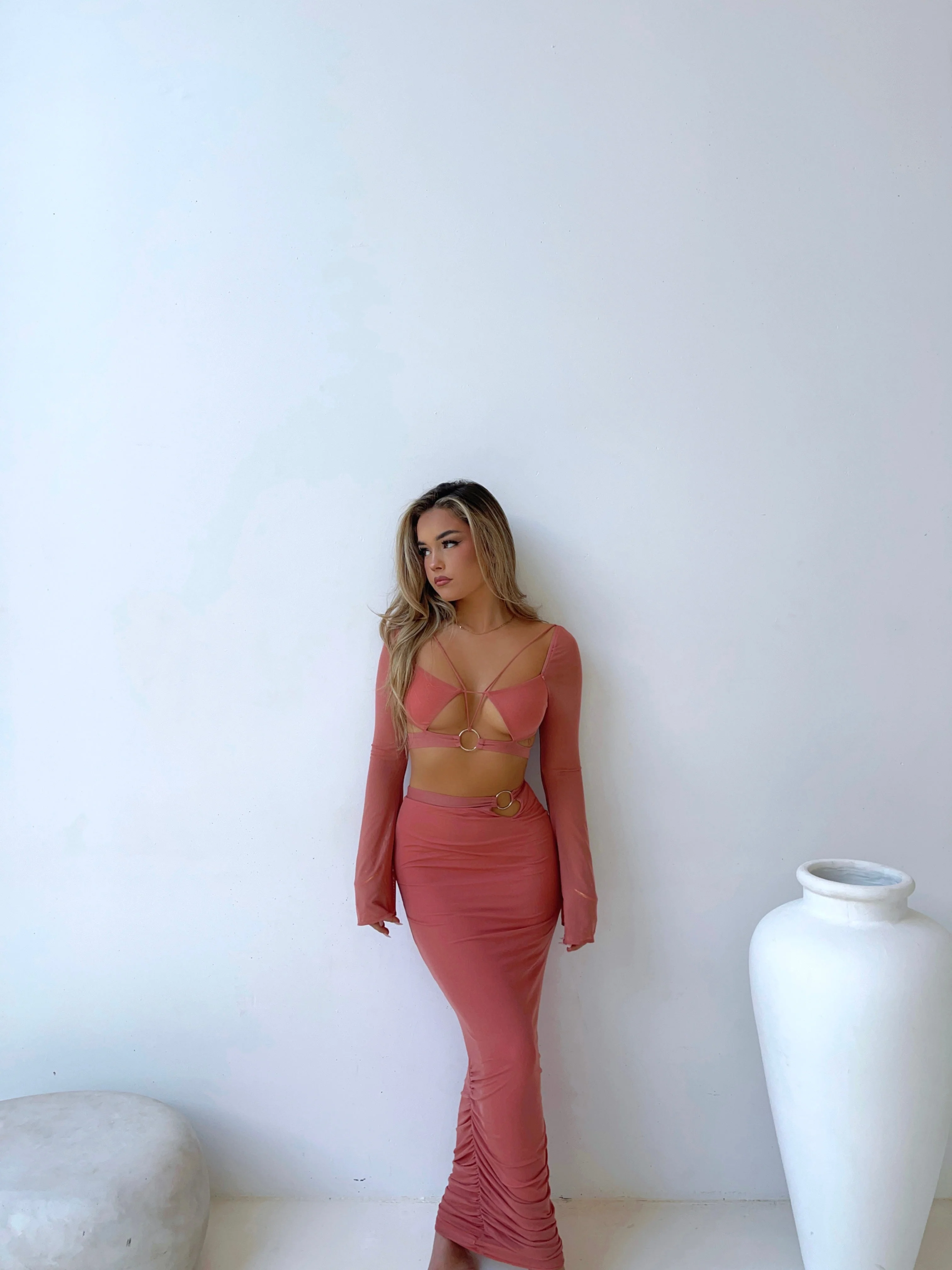 SELENE MAXI SKIRT PINK - OUTCAST EXCLUSIVES