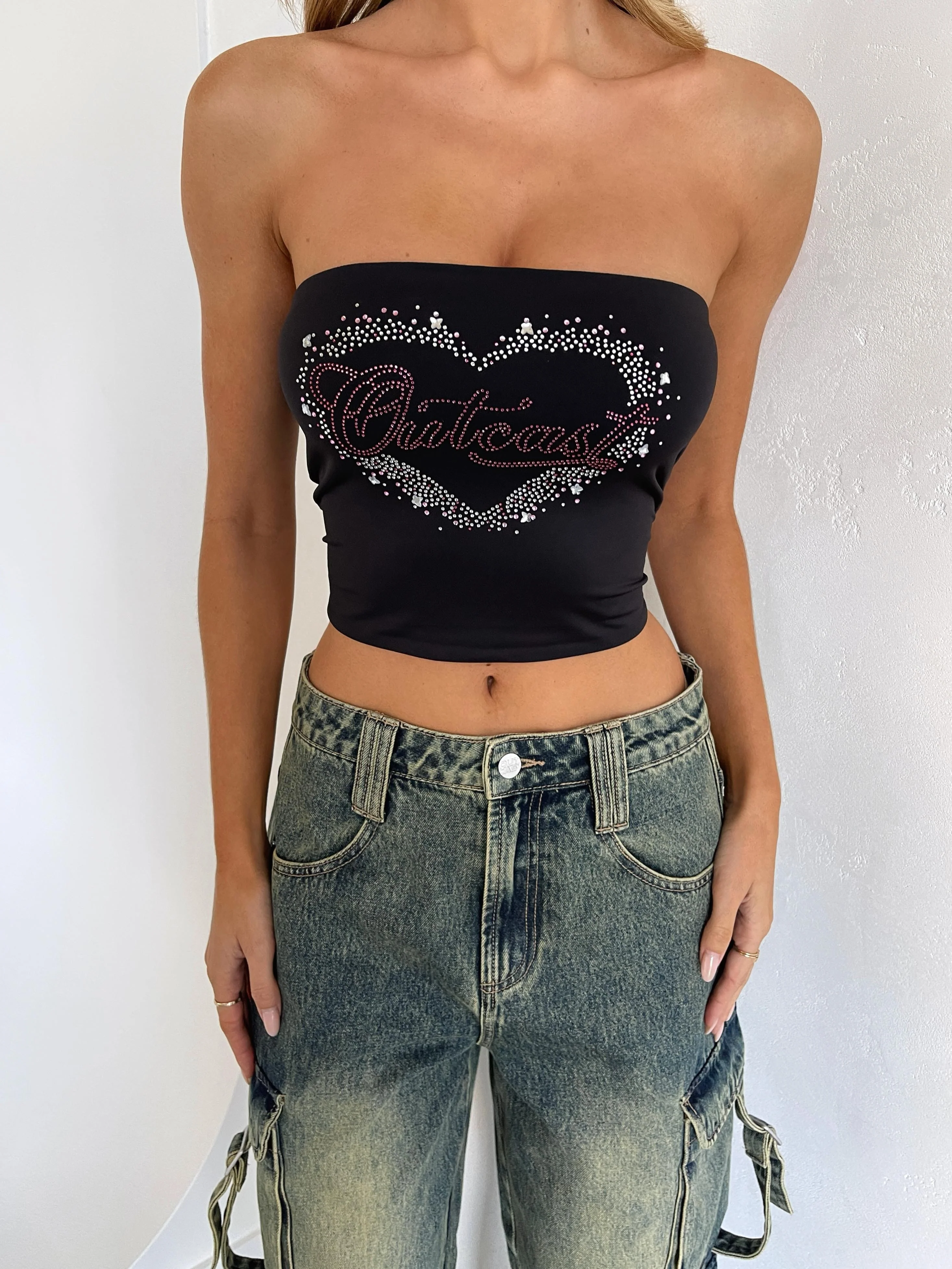 EDEN BOOB TUBE TOP BLACK