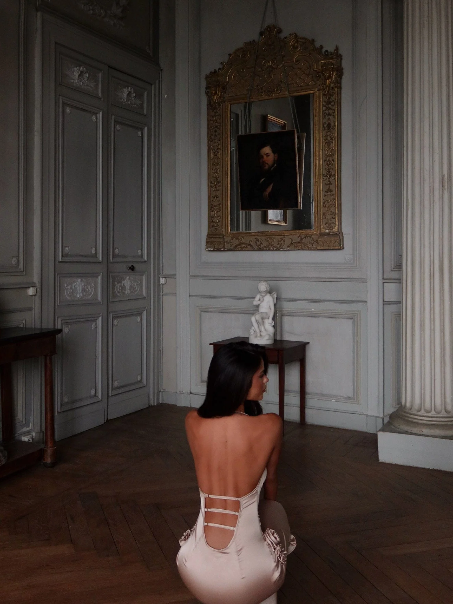 ABELLA SATIN MAXI DRESS CHAMPAGNE