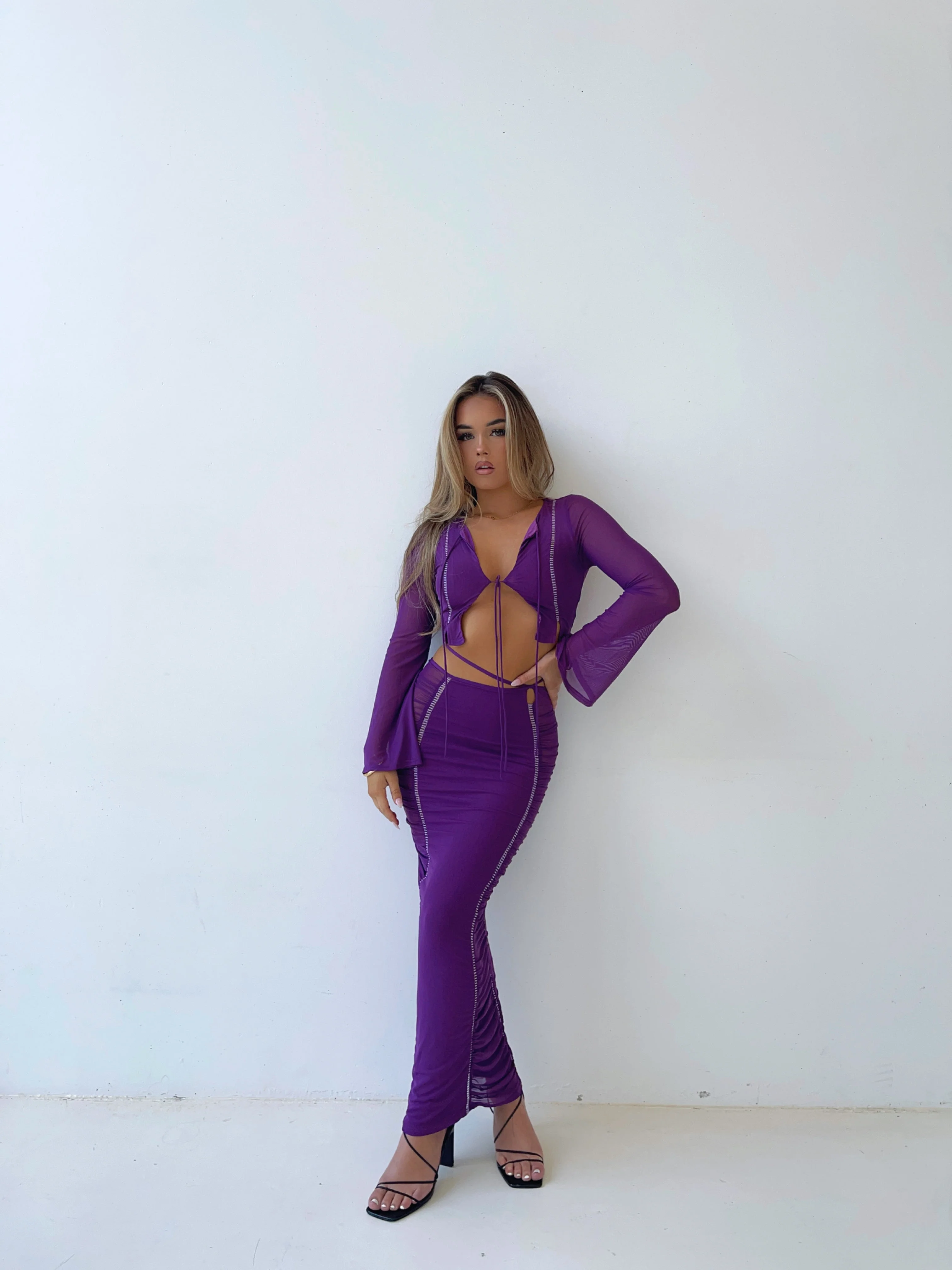 MADDY MAXI SKIRT PURPLE - OUTCAST EXCLUSIVES