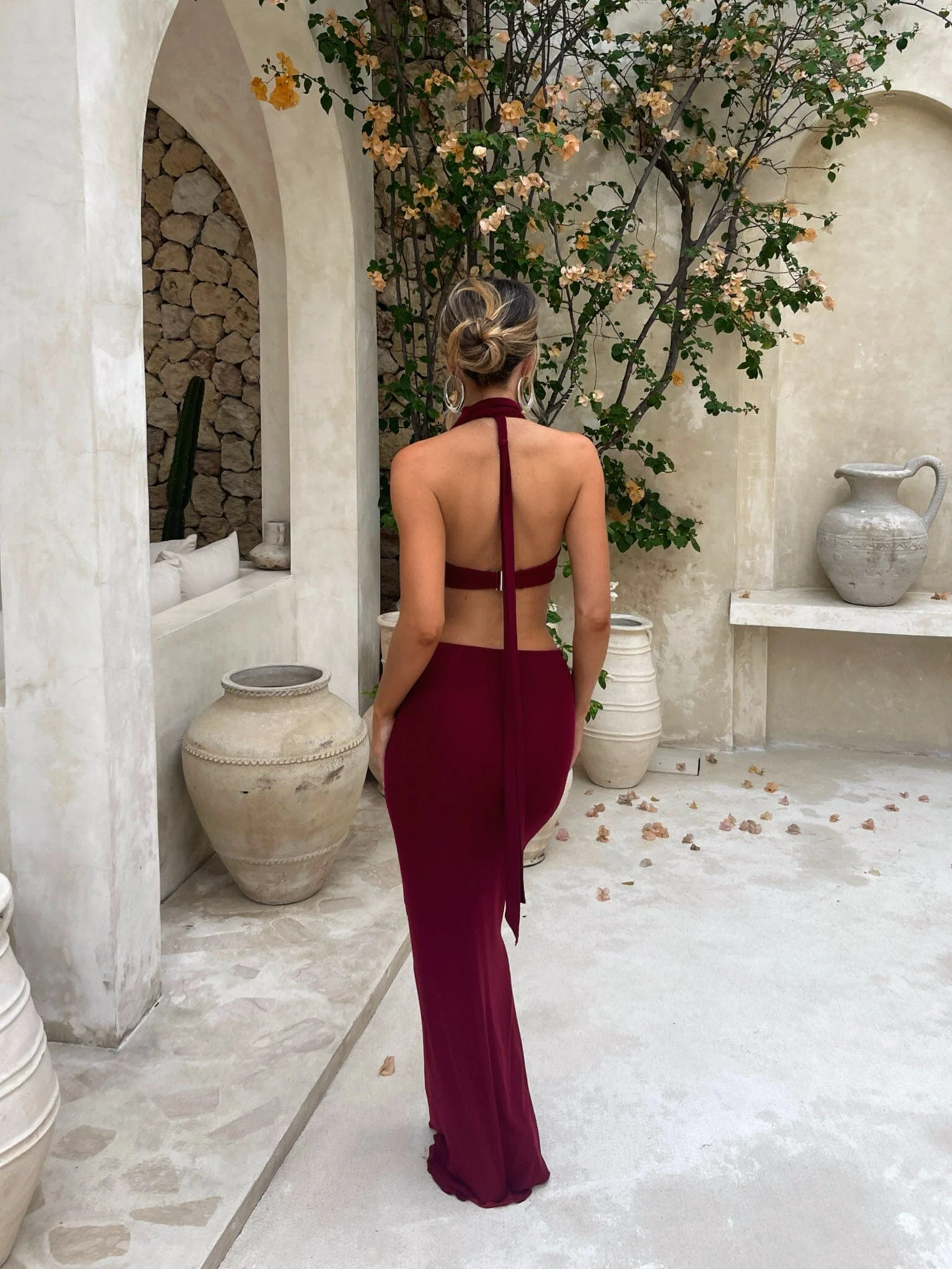 SABINE MAXI DRESS DEEP RED