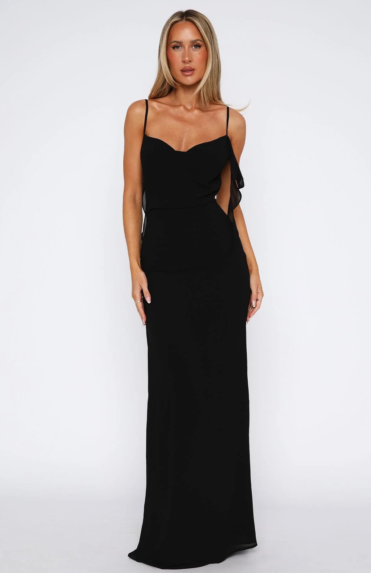 Love Blossoms Maxi Dress Black