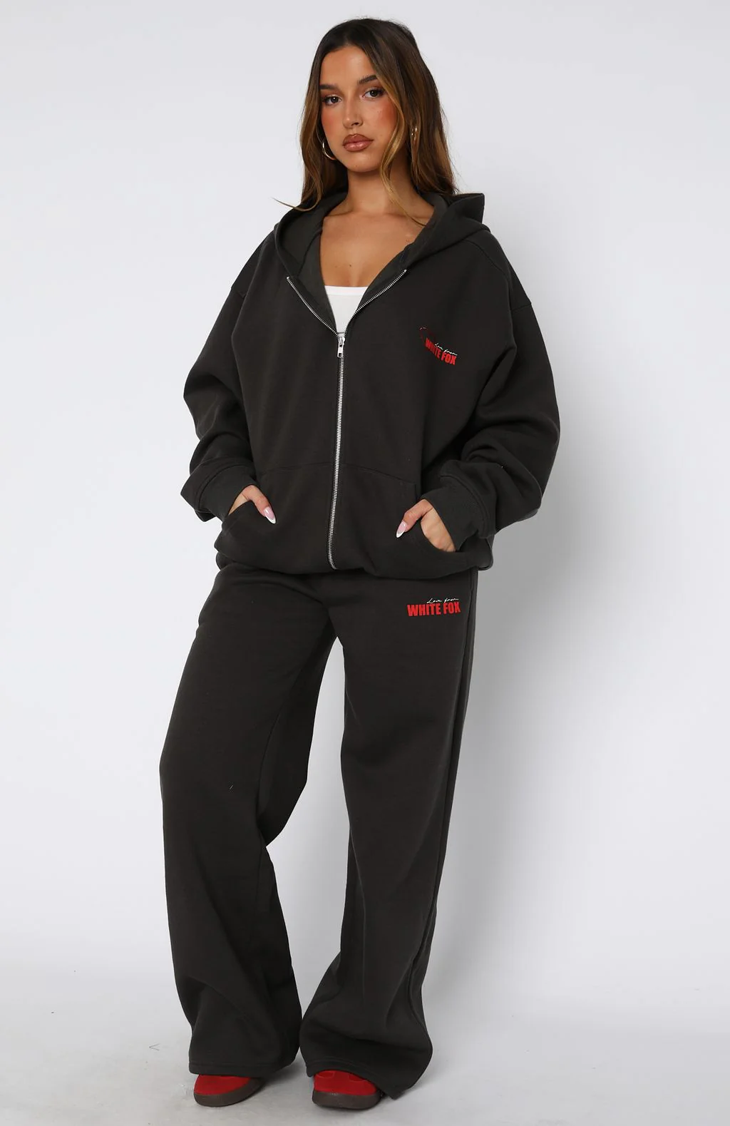 Best You've Ever Had Wide Leg Sweatpants Charcoal
