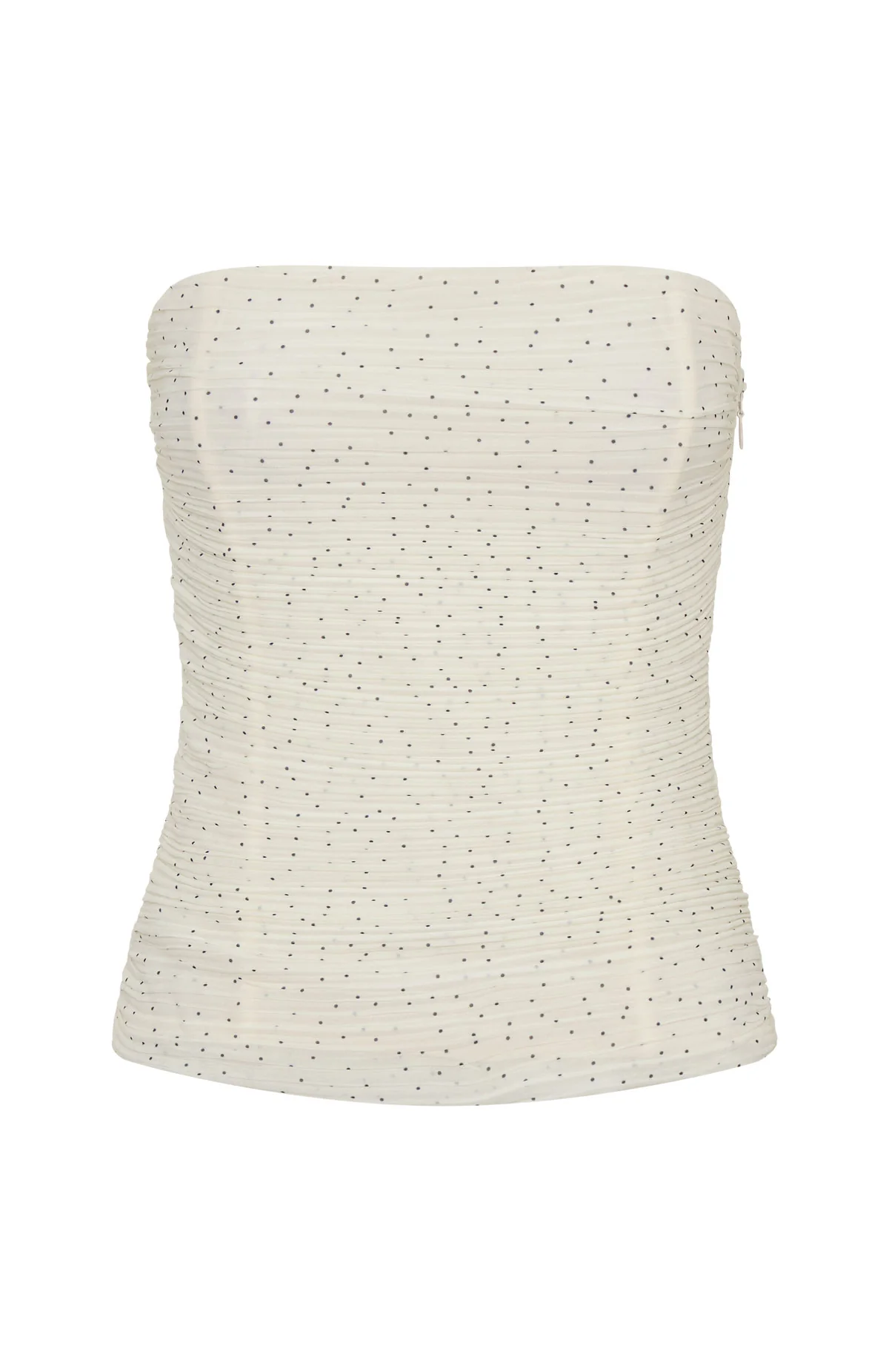 Camp Crush Strapless Bustier Cream/Black Polka Dot
