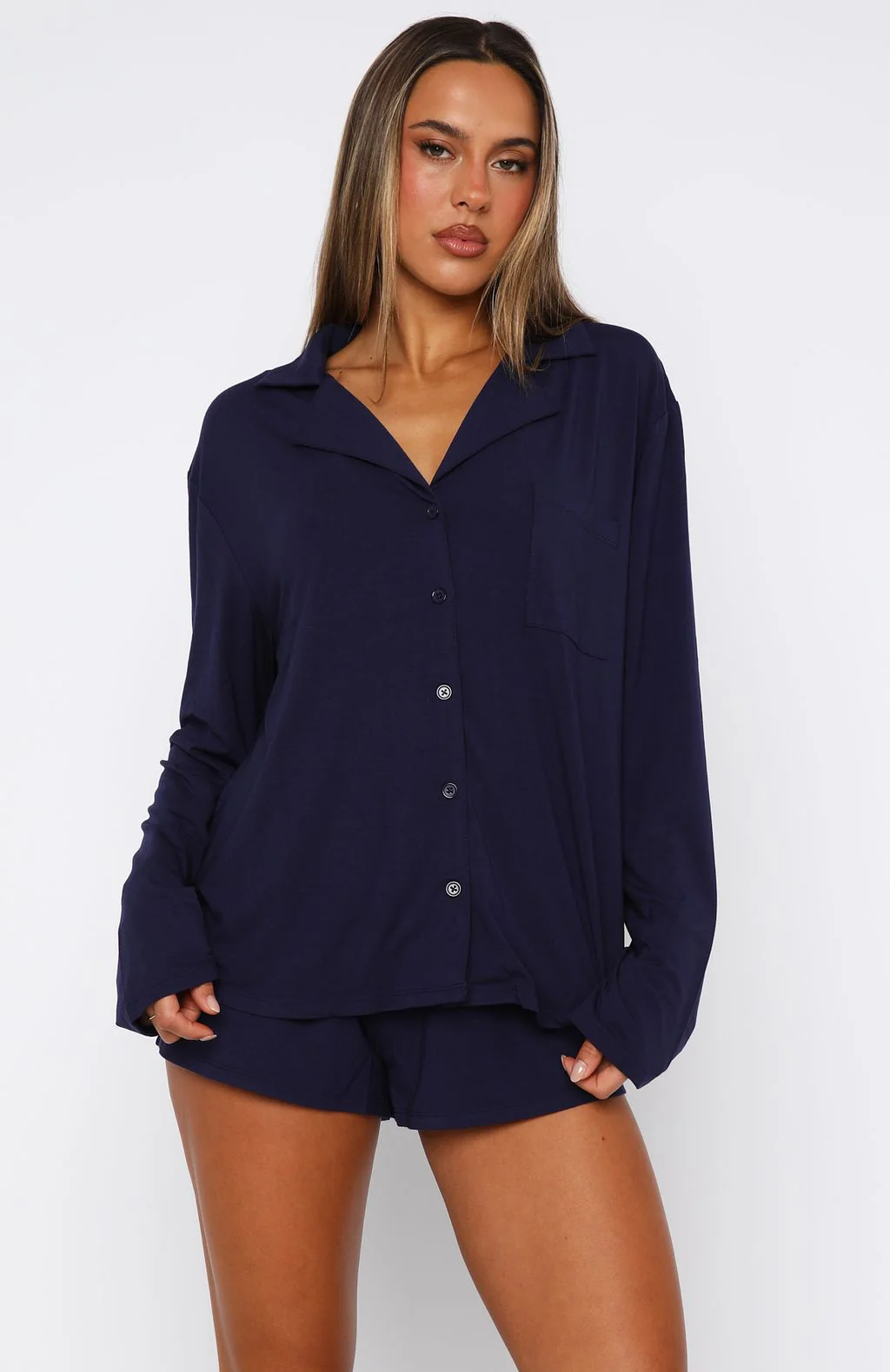 Dreamscape Long Sleeve Pyjama Set Navy